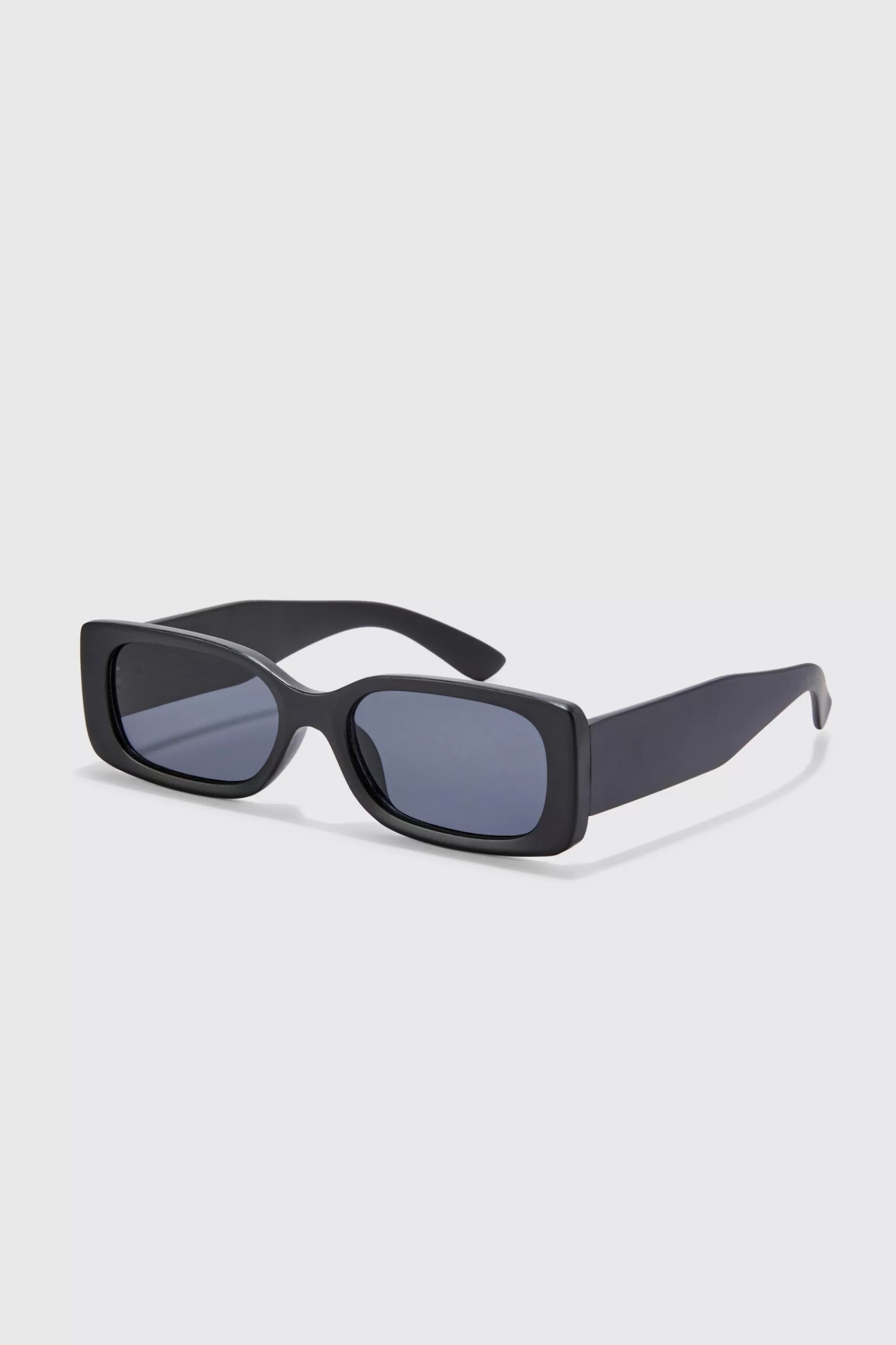 boohooMAN Rectangle Matte Sunglasses | UK