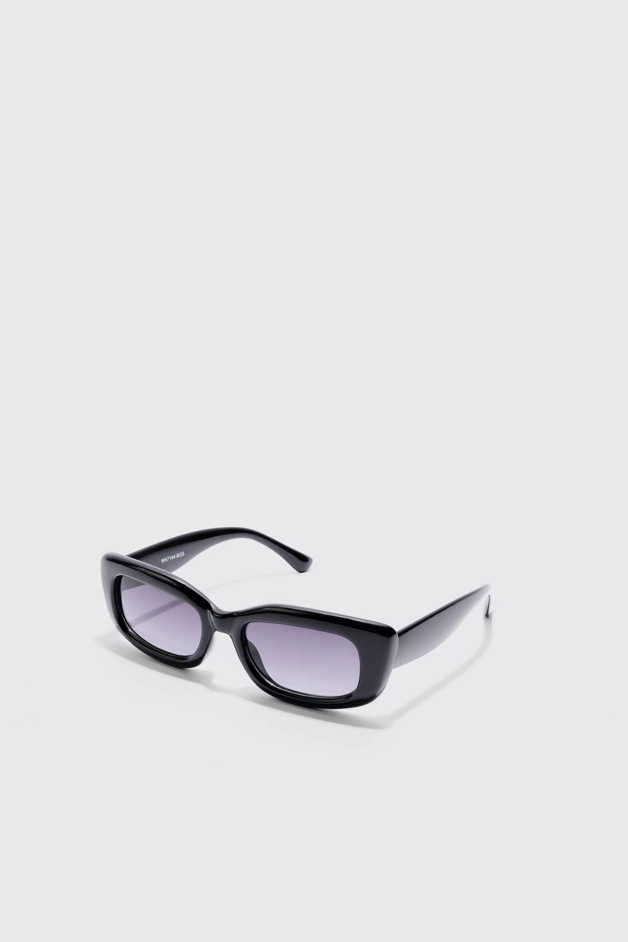 boohooMAN Rectangle Plastic Sunglasses In | UK