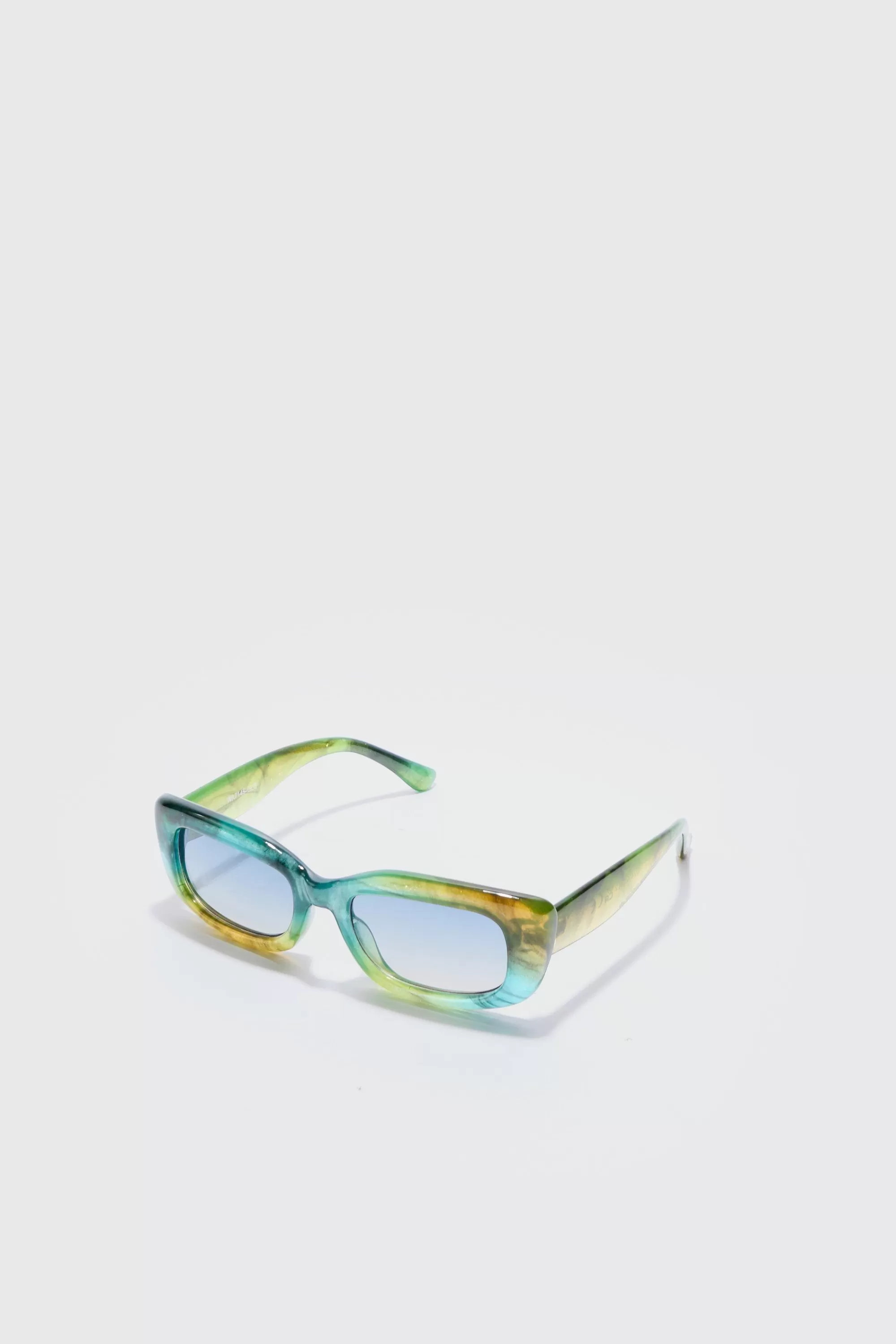 boohooMAN Rectangle Plastic Sunglasses In | UK