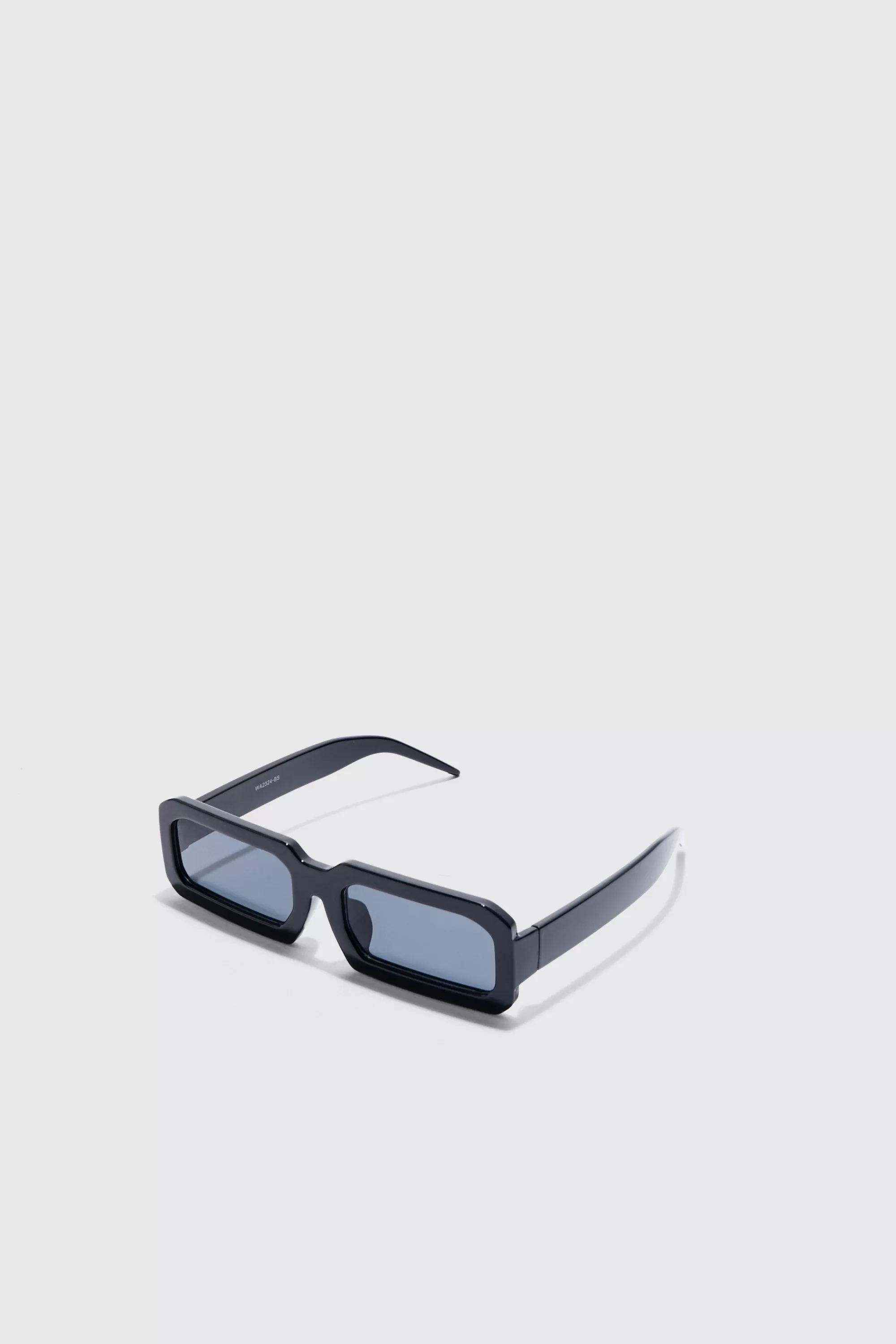boohooMAN Rectangular Chunky Plastic Sunglasses | UK