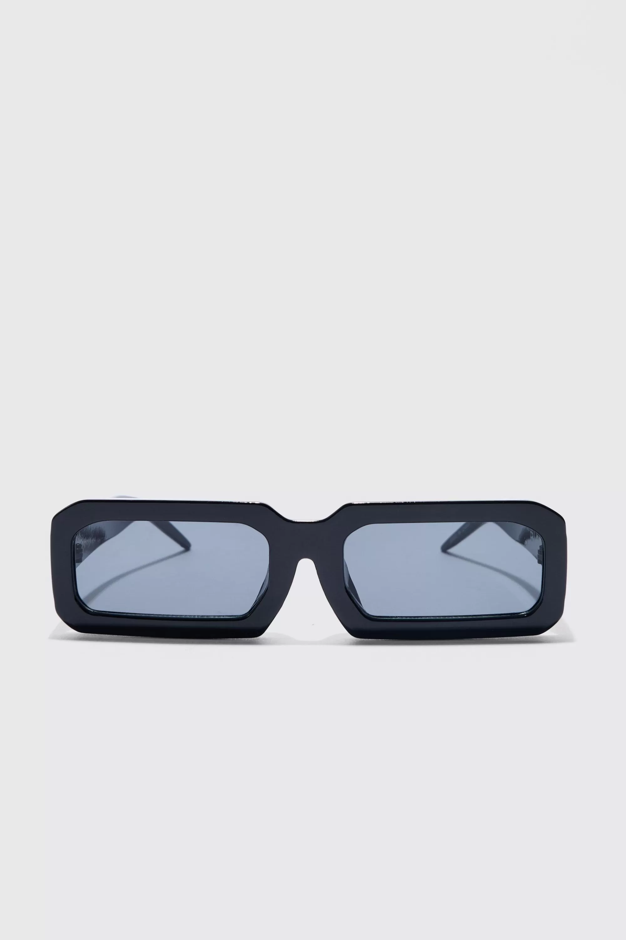 boohooMAN Rectangular Chunky Plastic Sunglasses | UK