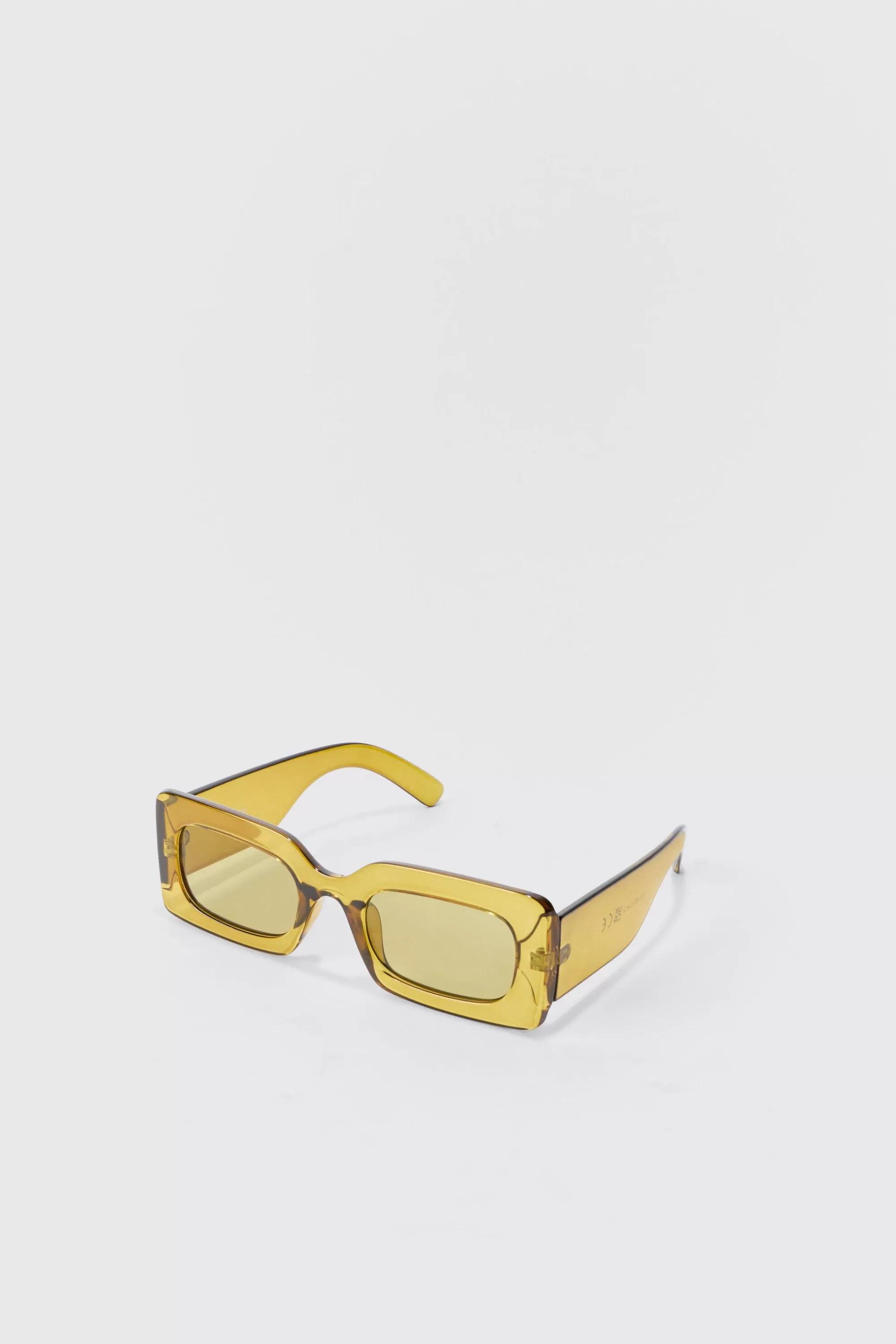 boohooMAN Rectangular Clear Plastic Sunglasses In | UK