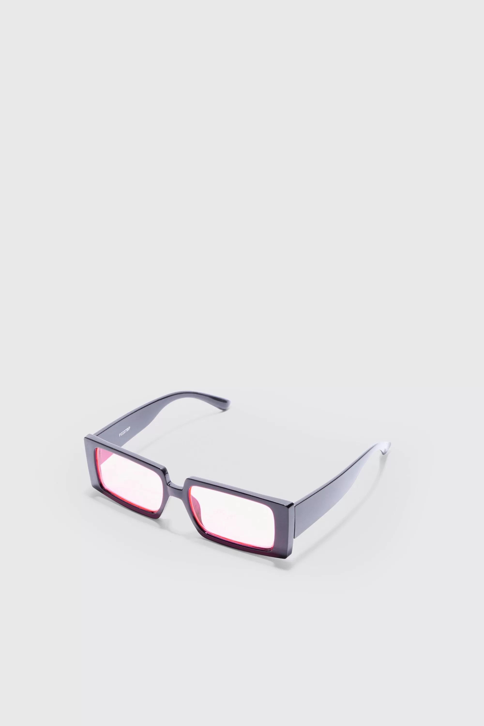 boohooMAN Rectangular Plastic Contrast Lens Sunglasses In | UK