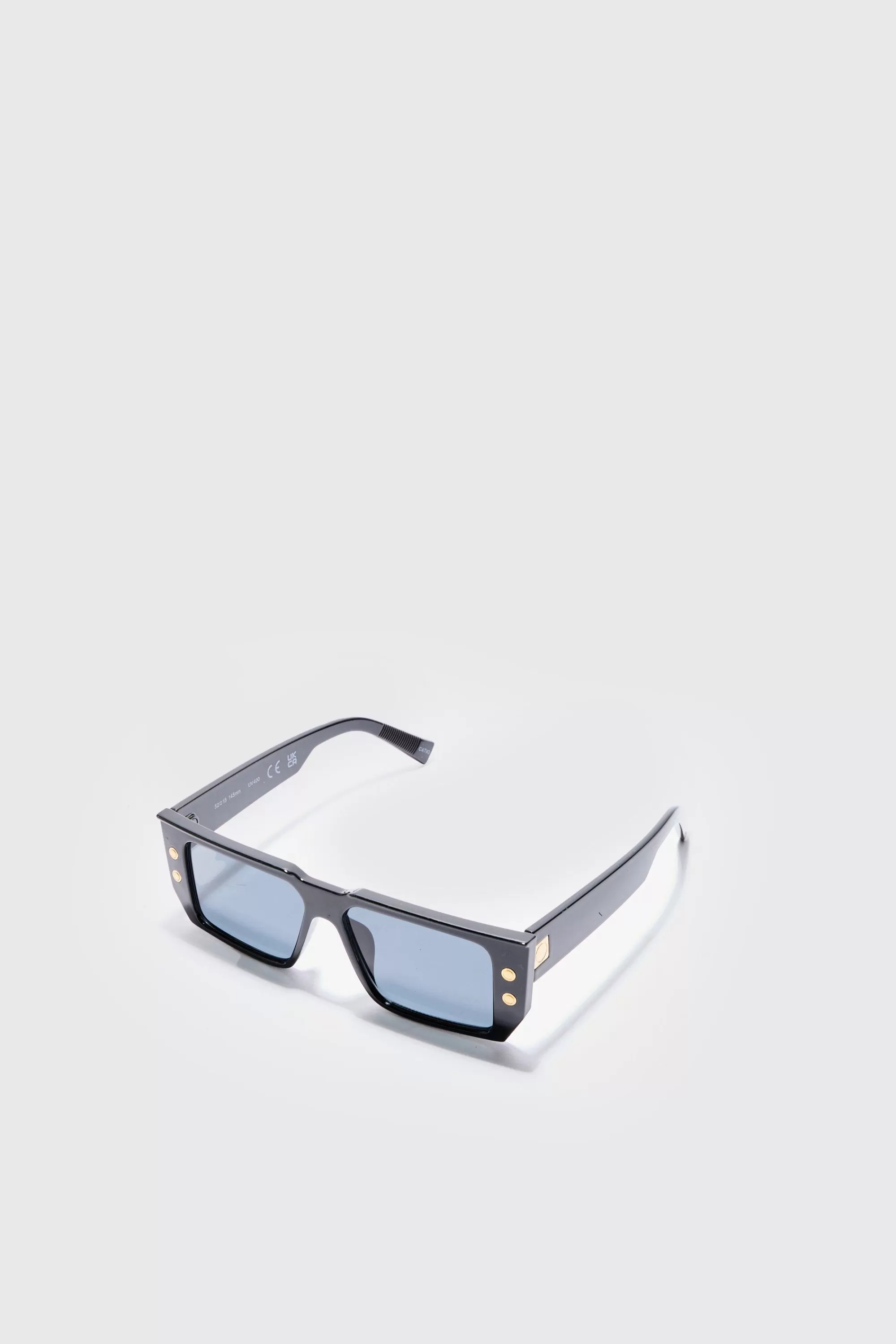boohooMAN Rectangular Plastic Sunglasses In | UK