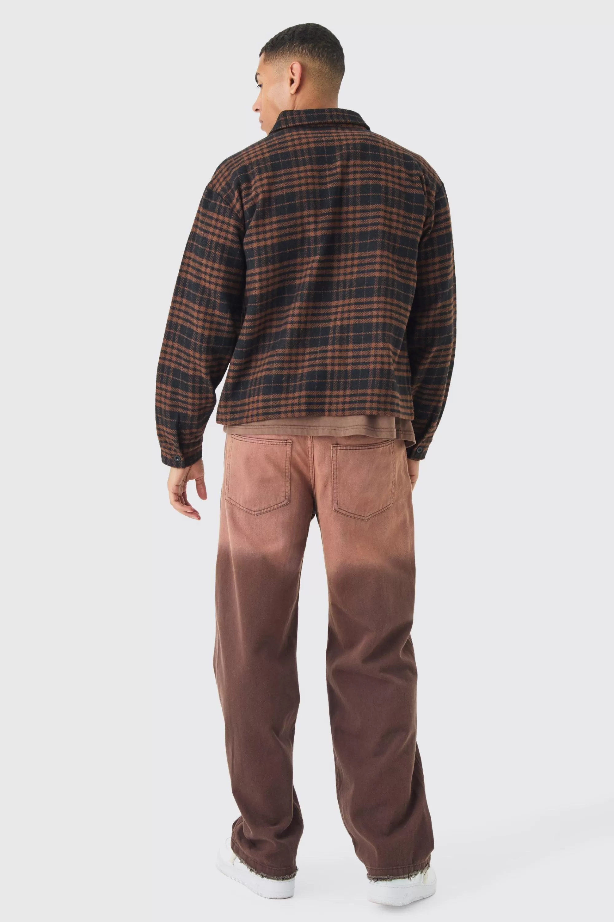 boohooMAN Regular Fit Boucle Overshirt | UK