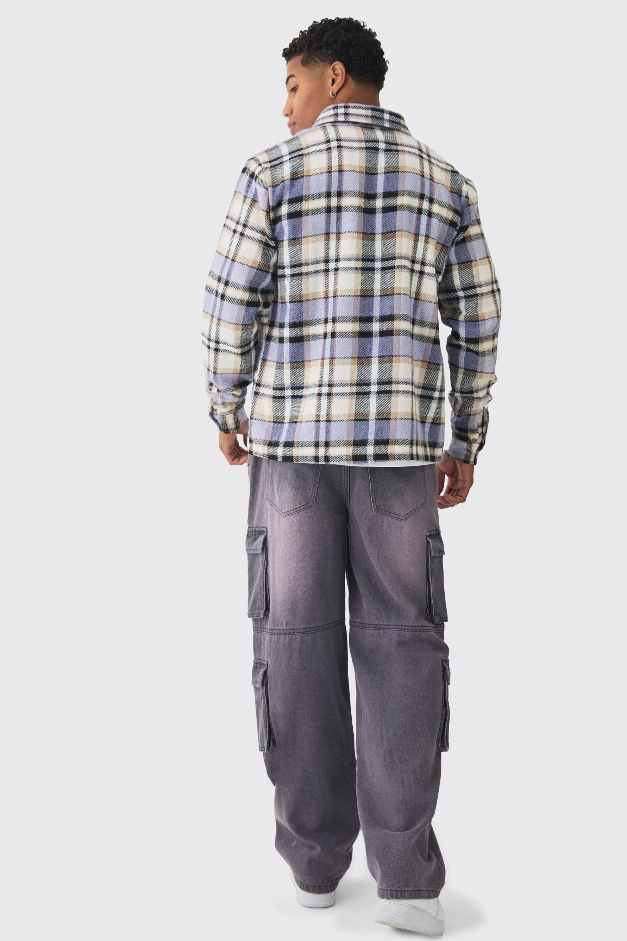 boohooMAN Regular Fit Checked Shirt | UK