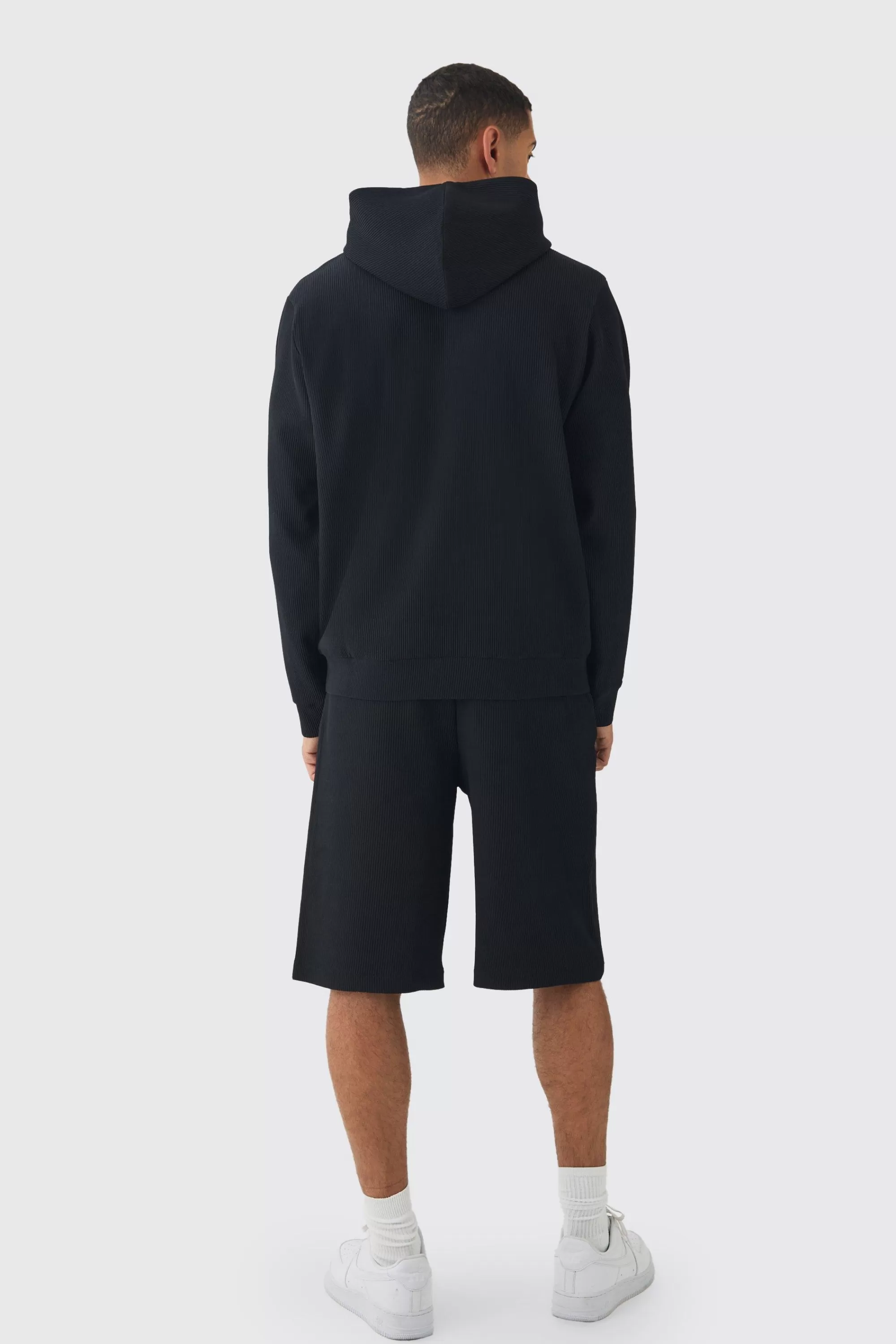 boohooMAN Regular Pleated Hoodie | UK