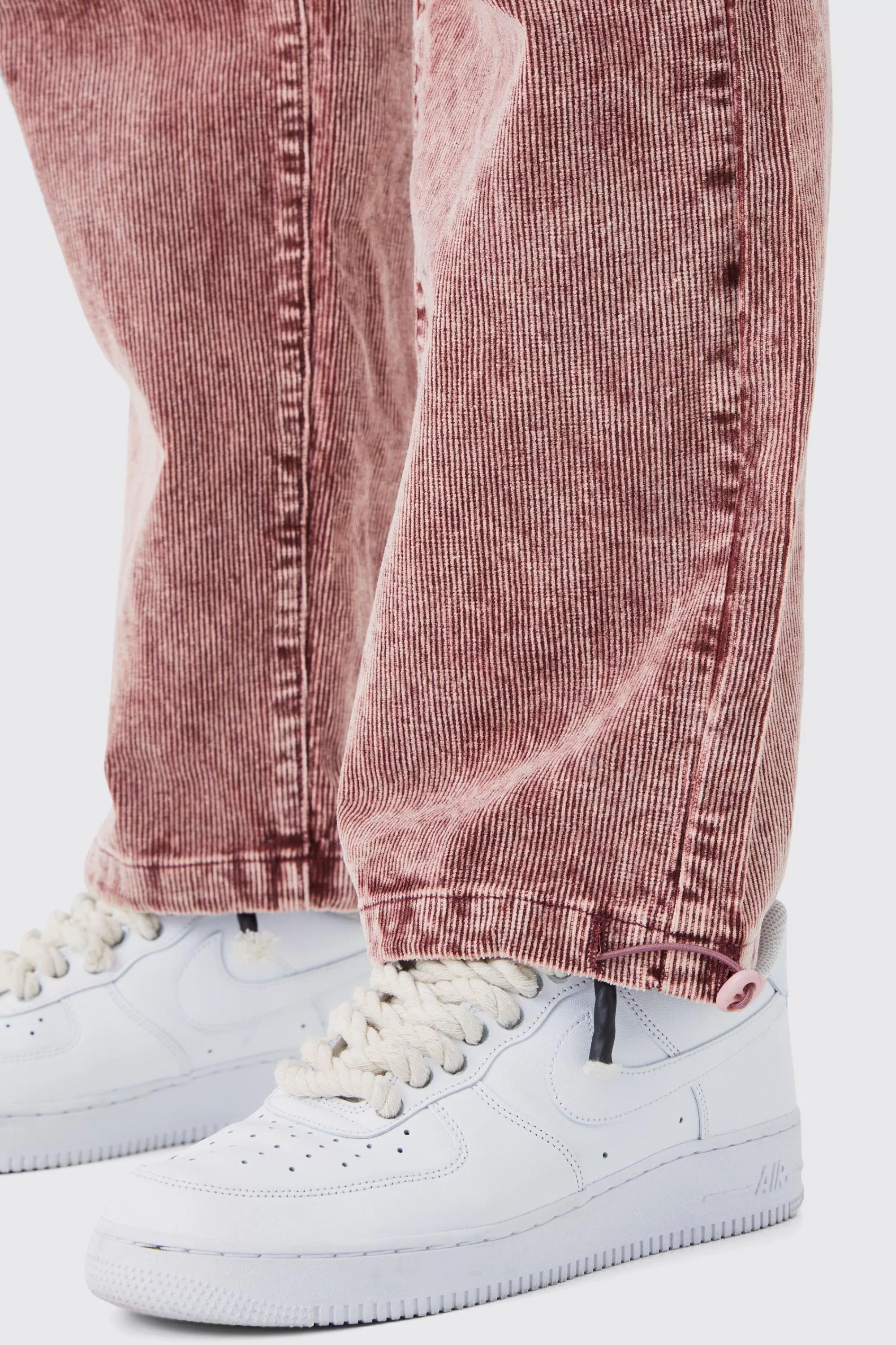 boohooMAN Relaxed Acid Wash Corduroy Trouser | UK
