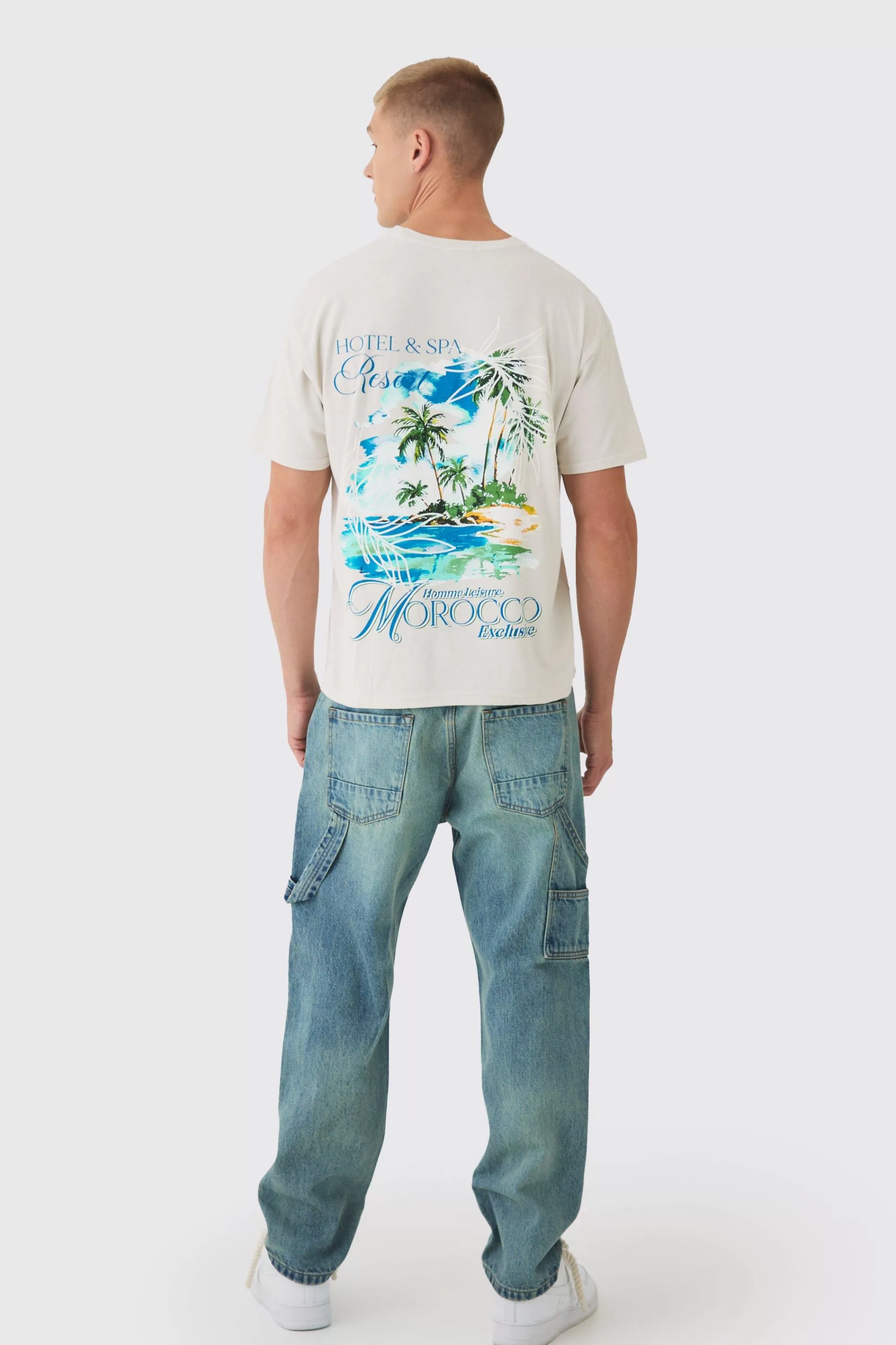 boohooMAN Relaxed Fit Carpenter Detailed Jeans | UK