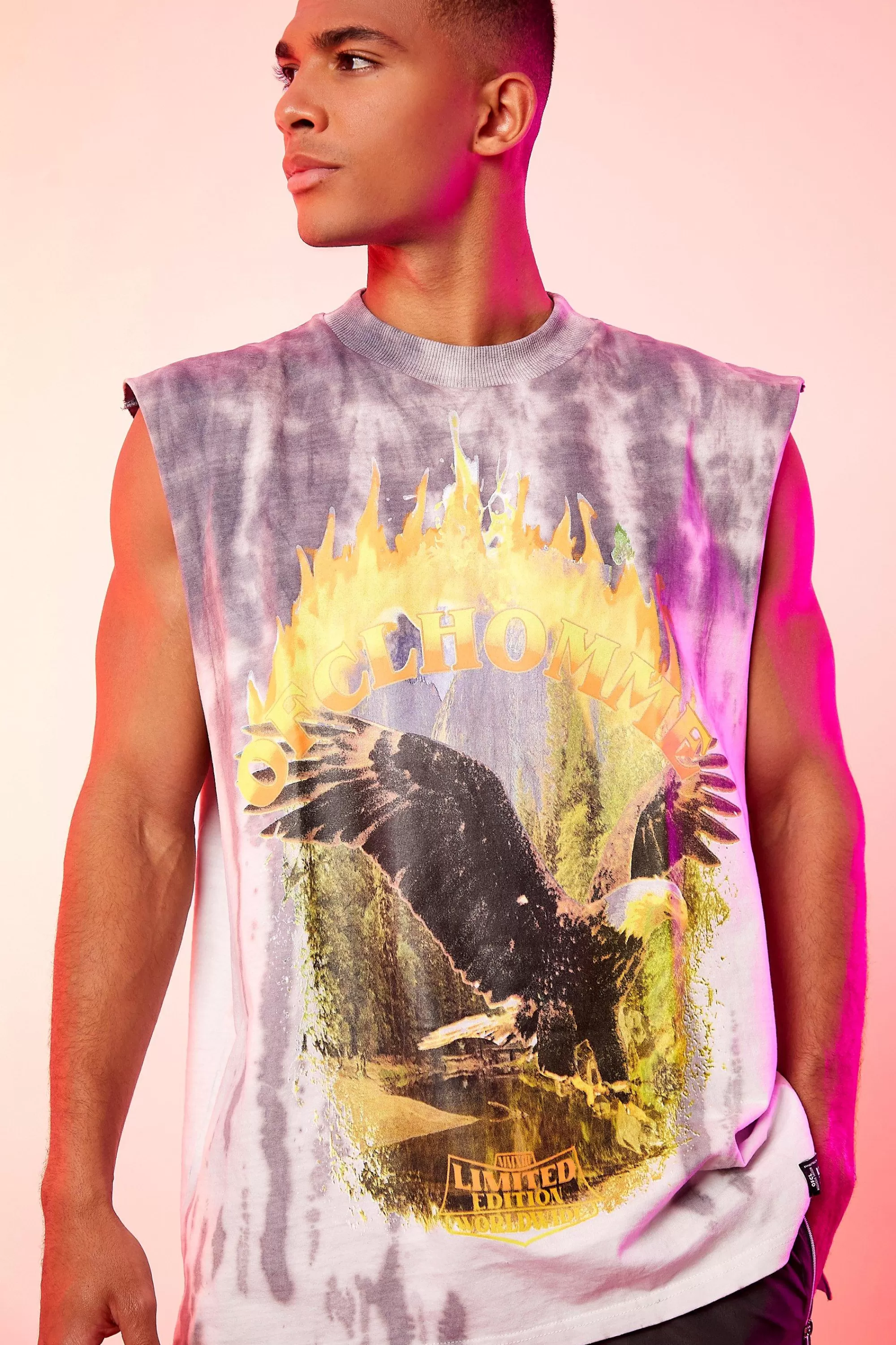 boohooMAN Relaxed Fit Heavyweight Shorts With Print | UK