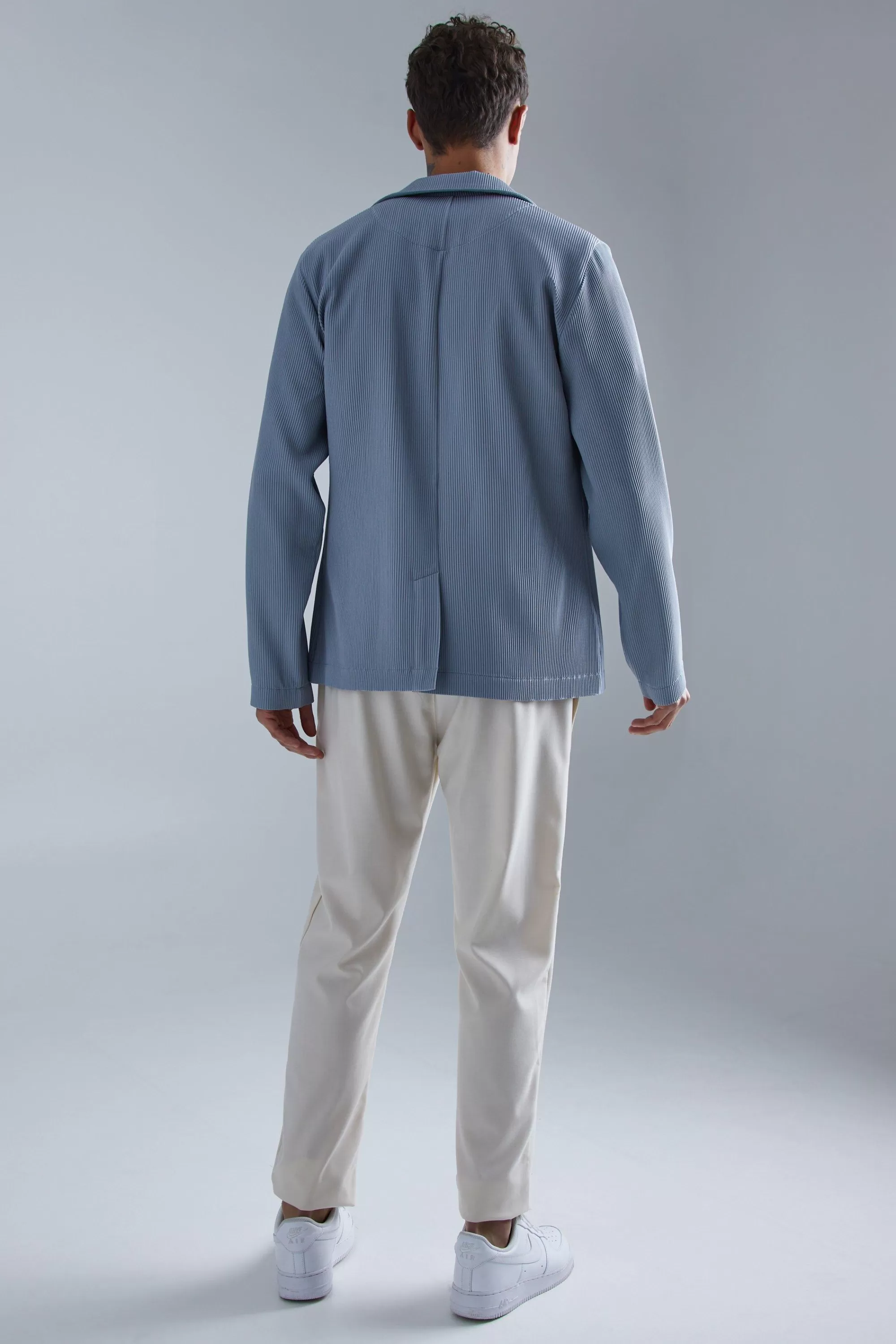 boohooMAN Relaxed Fit Pleated Suit Set | UK