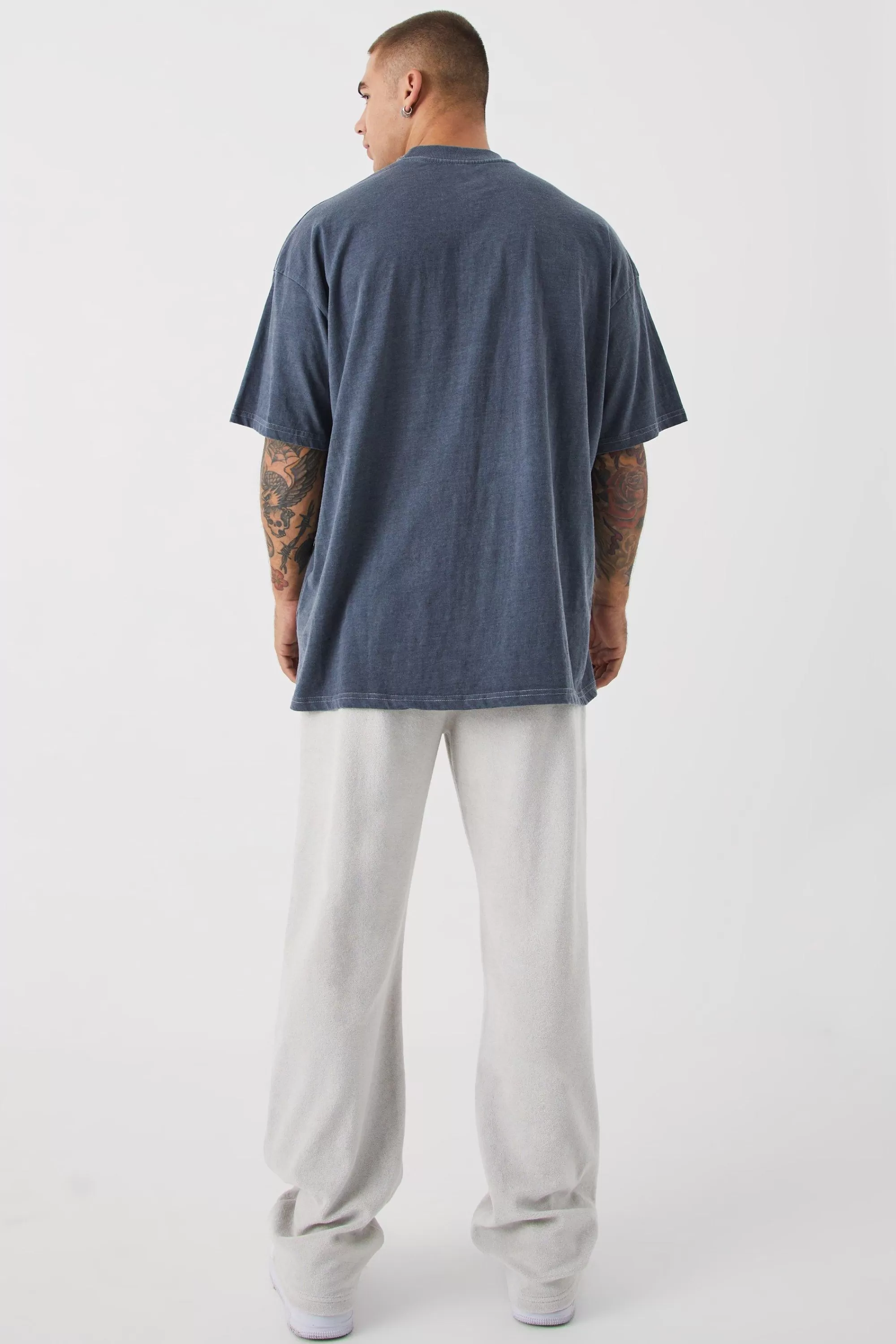 boohooMAN Relaxed Fit Premium Towelling Jogger | UK