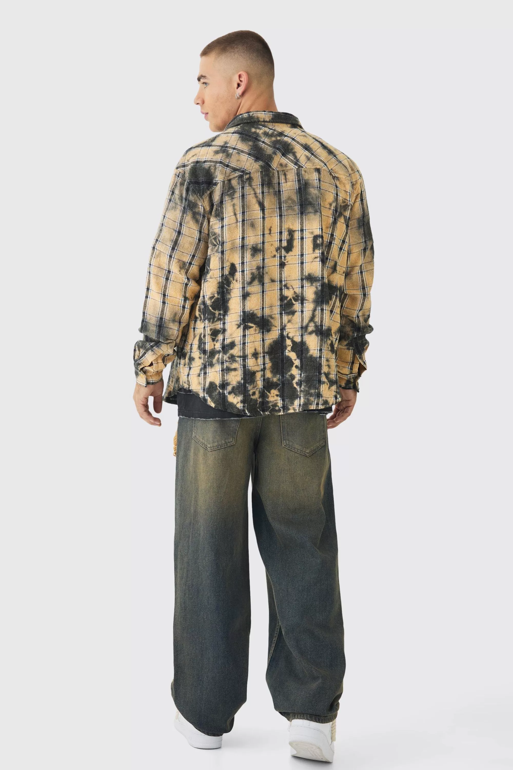 boohooMAN Relaxed Fit Rigid Extreme Ripped Jeans | UK