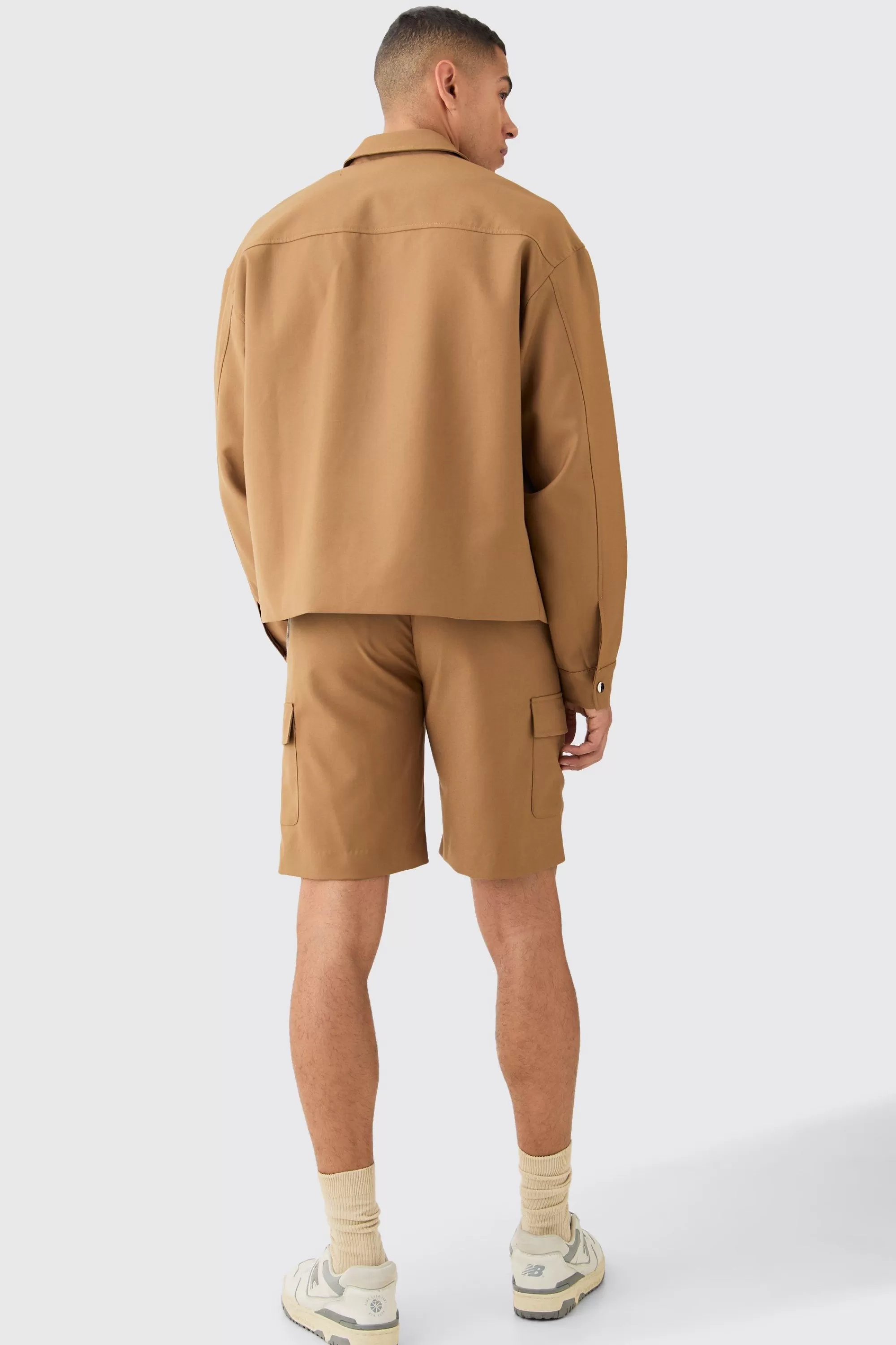 boohooMAN Relaxed Fit Tailored Cargo Shorts | UK