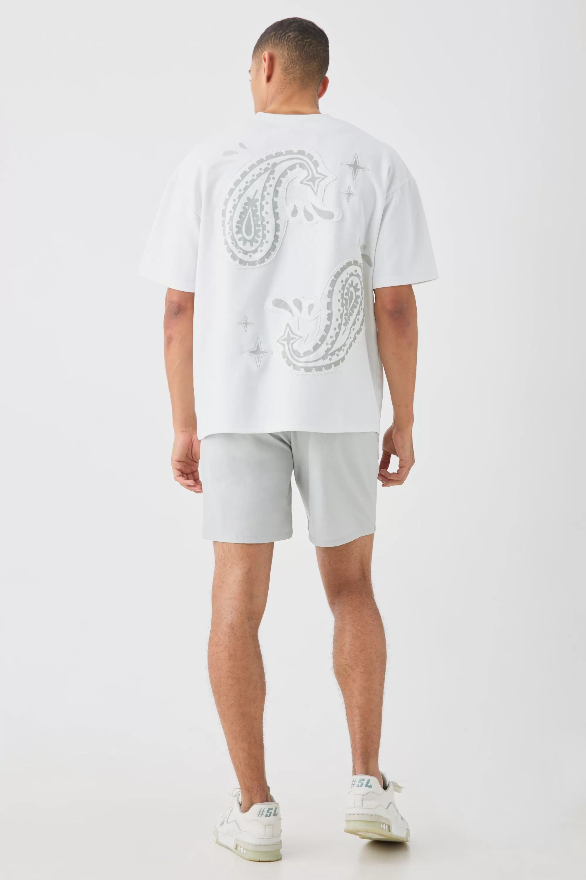 boohooMAN Relaxed Fit Tie Waistband Tailored Linen Shorts In | UK
