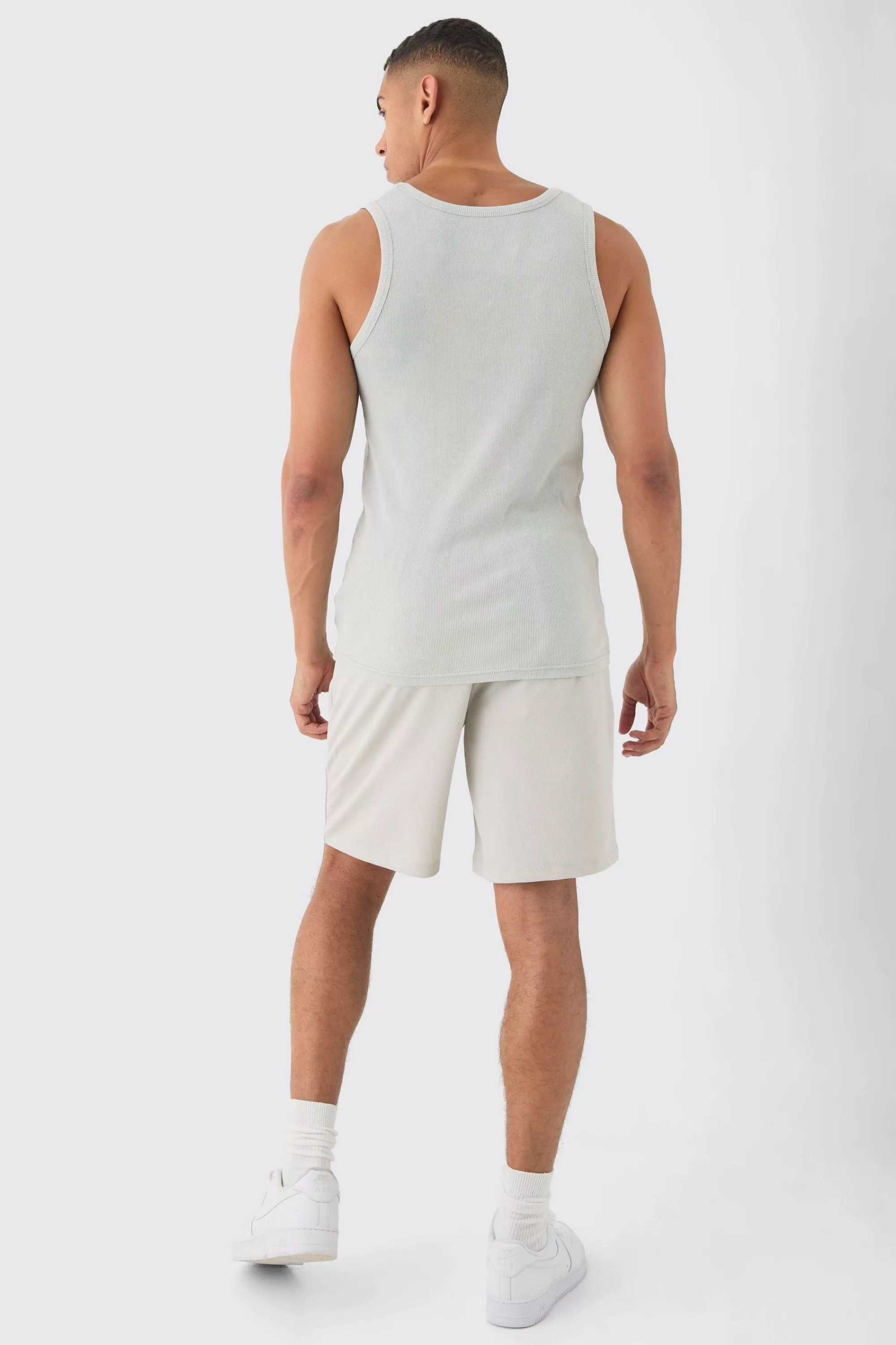 boohooMAN Relaxed Mid Length Limited Edition Mesh Shorts | UK