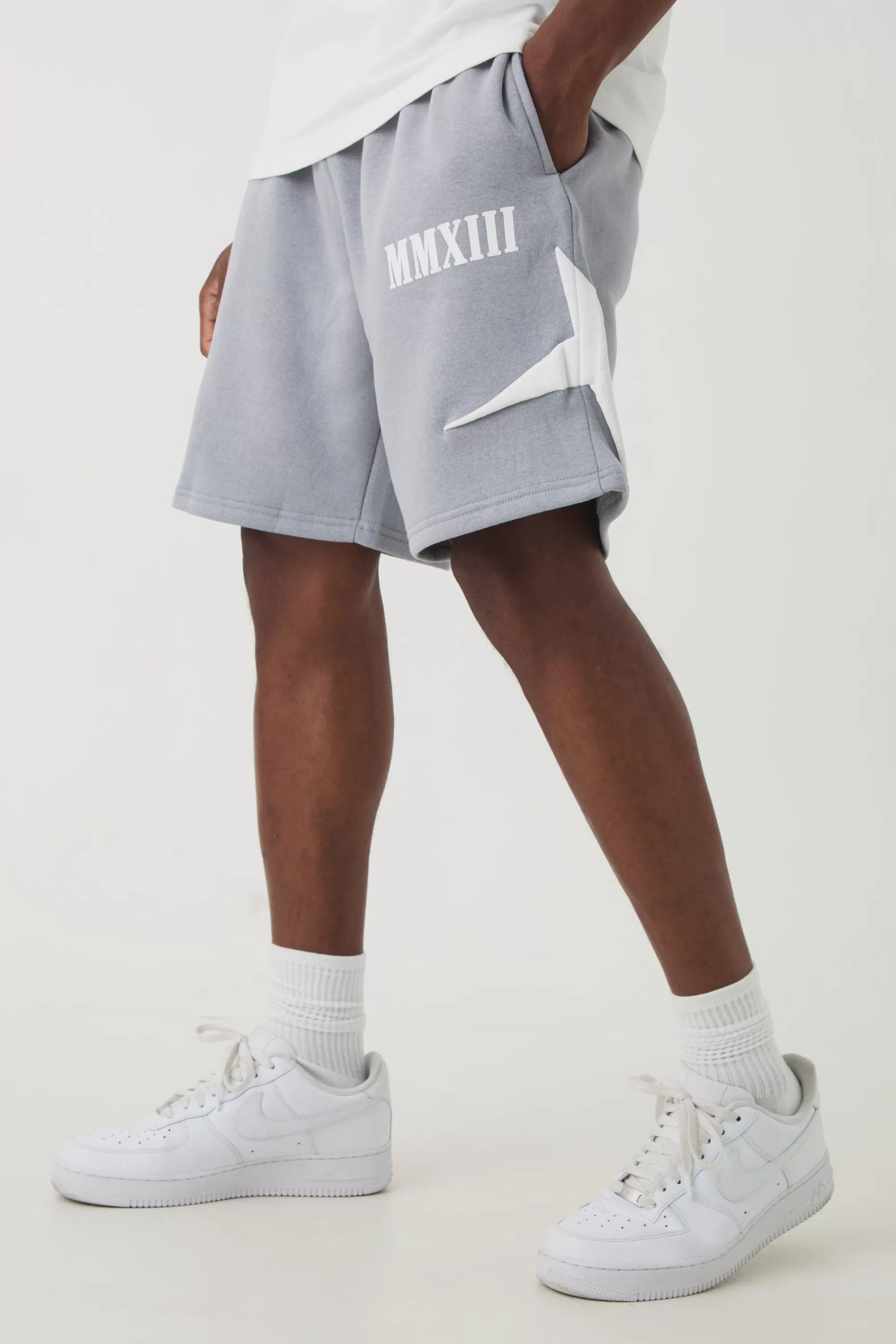 boohooMAN Relaxed Moto Mid Length Shorts | UK