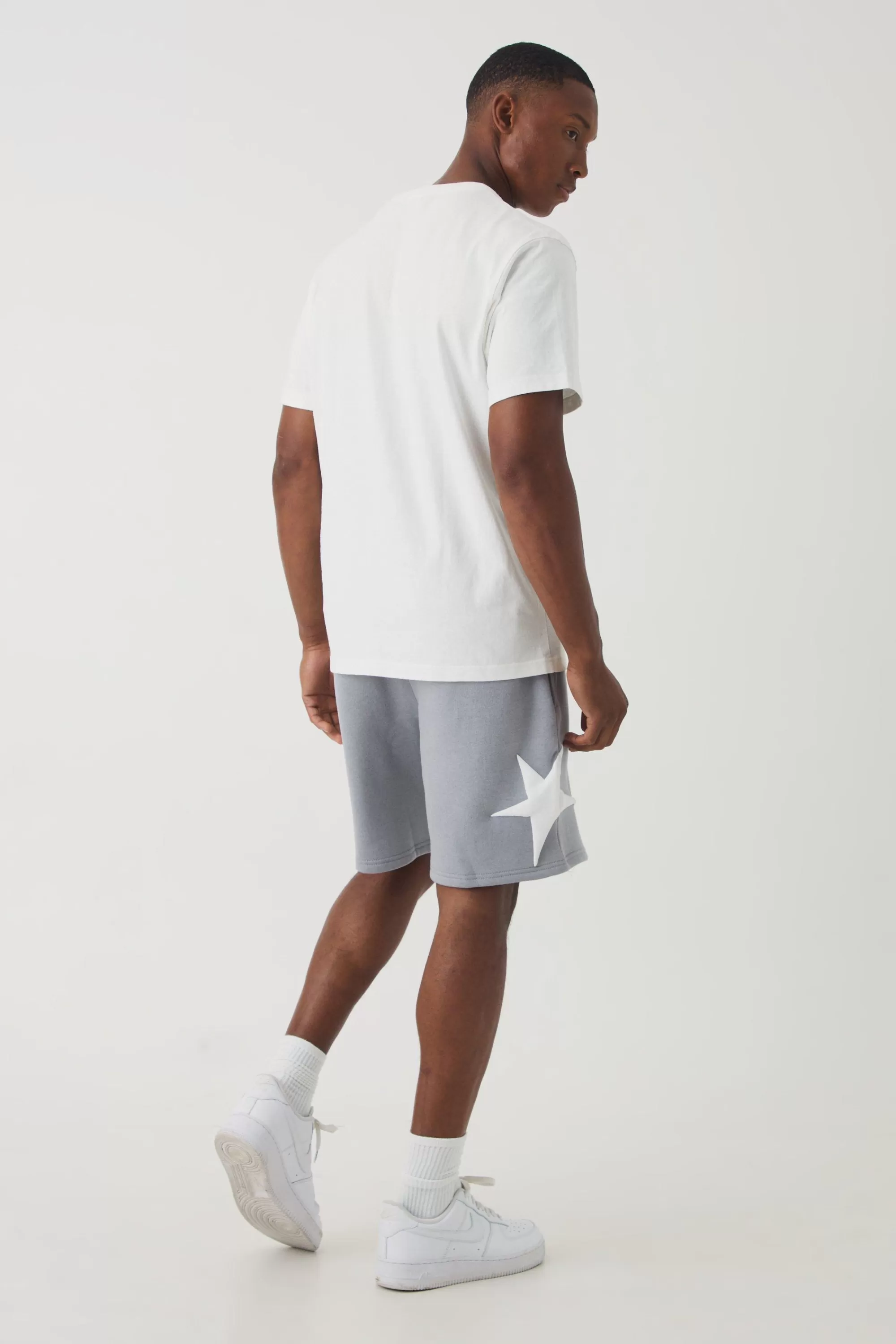 boohooMAN Relaxed Moto Mid Length Shorts | UK