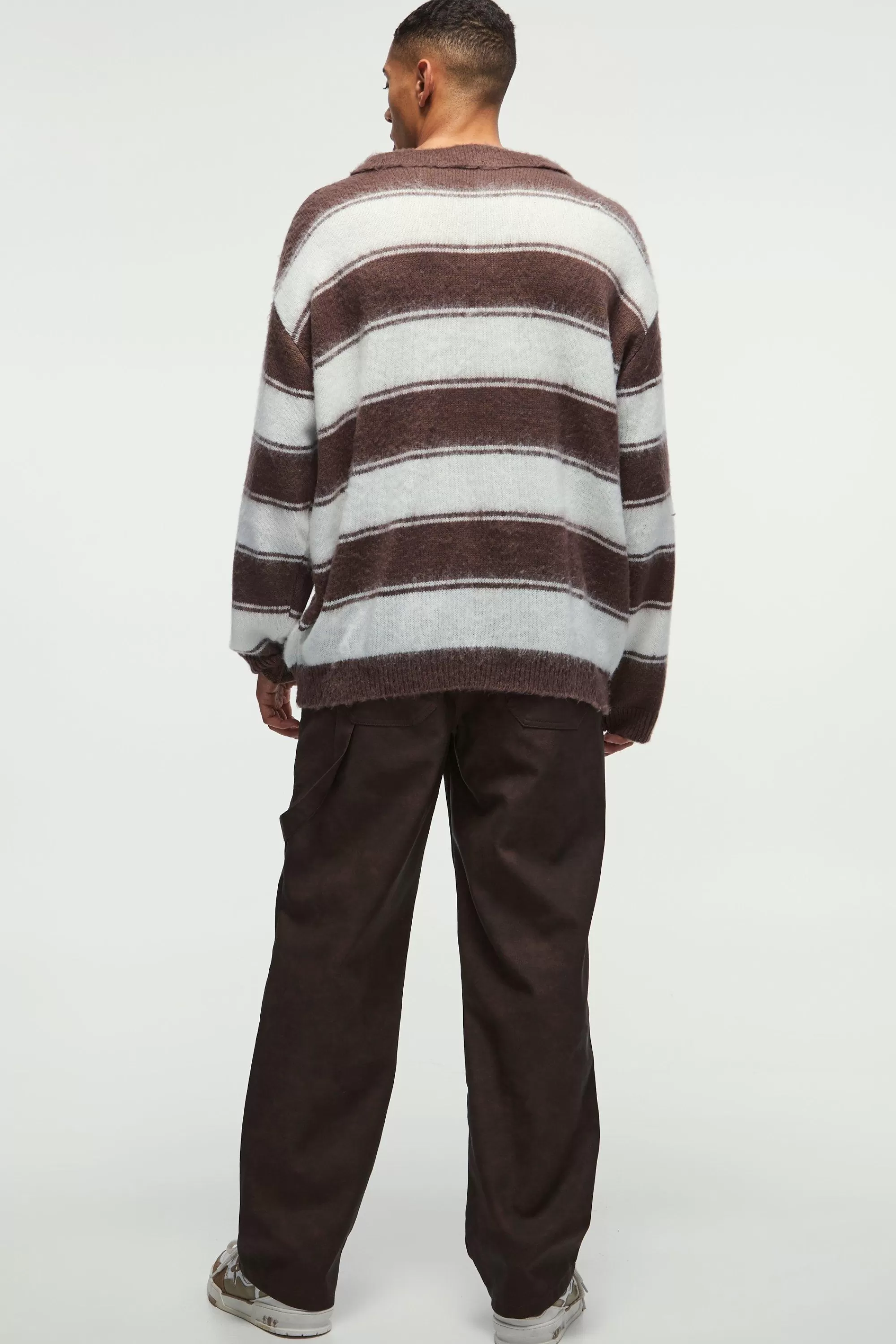 boohooMAN Relaxed Pu Carpenter Trousers | UK
