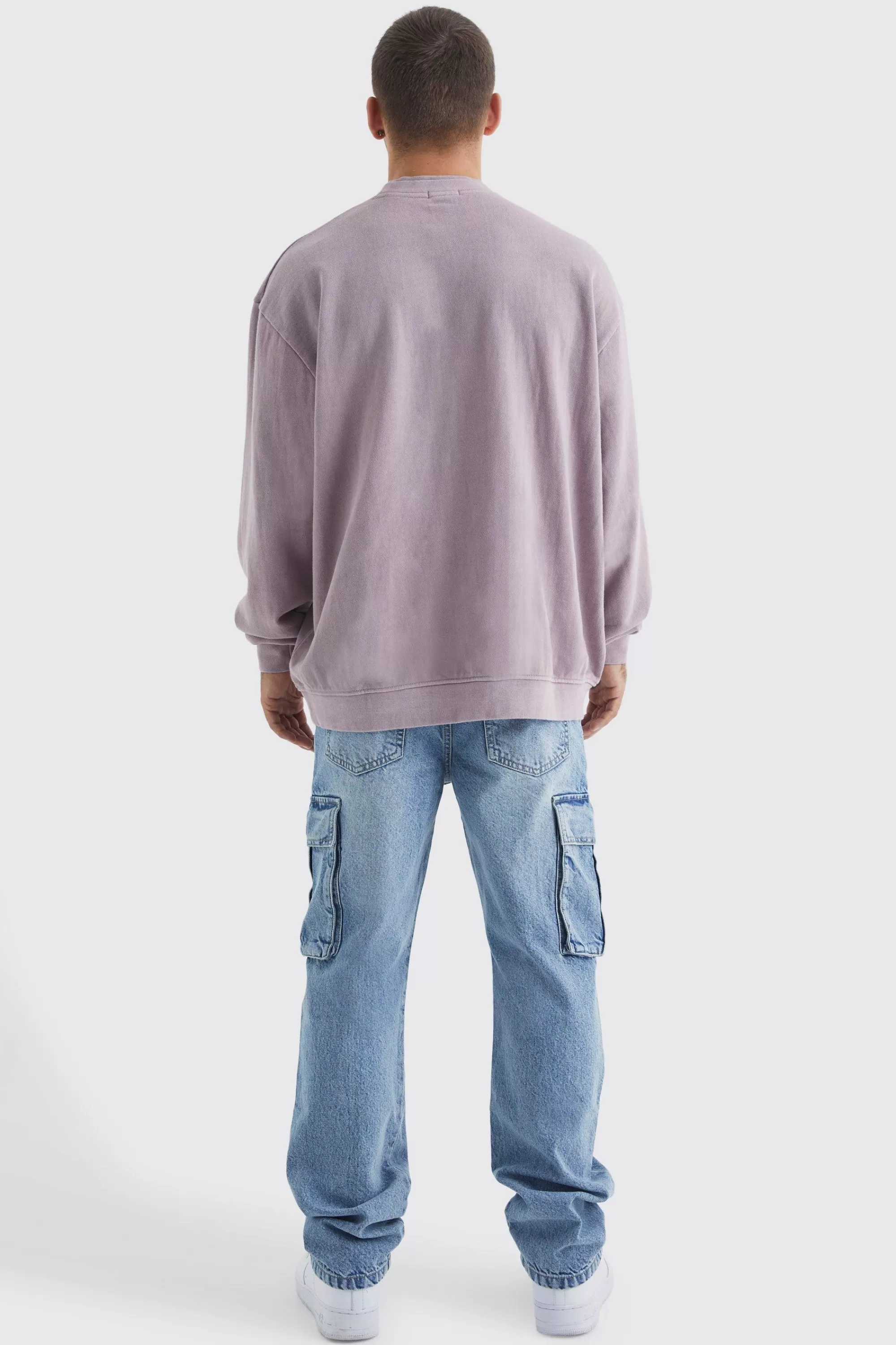 boohooMAN Relaxed Rigid Cargo Jeans | UK