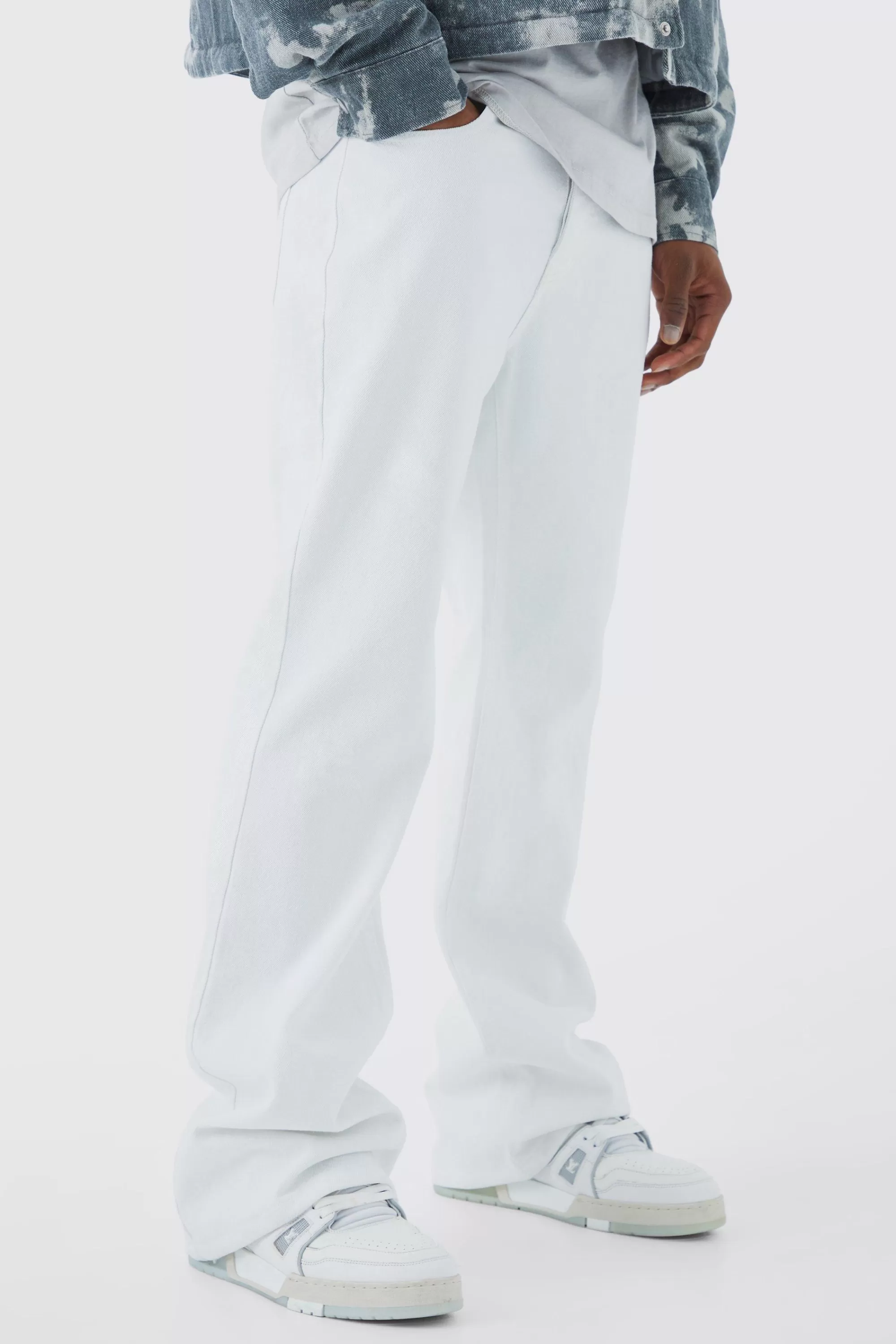 boohooMAN Relaxed Rigid Flare Jean | UK