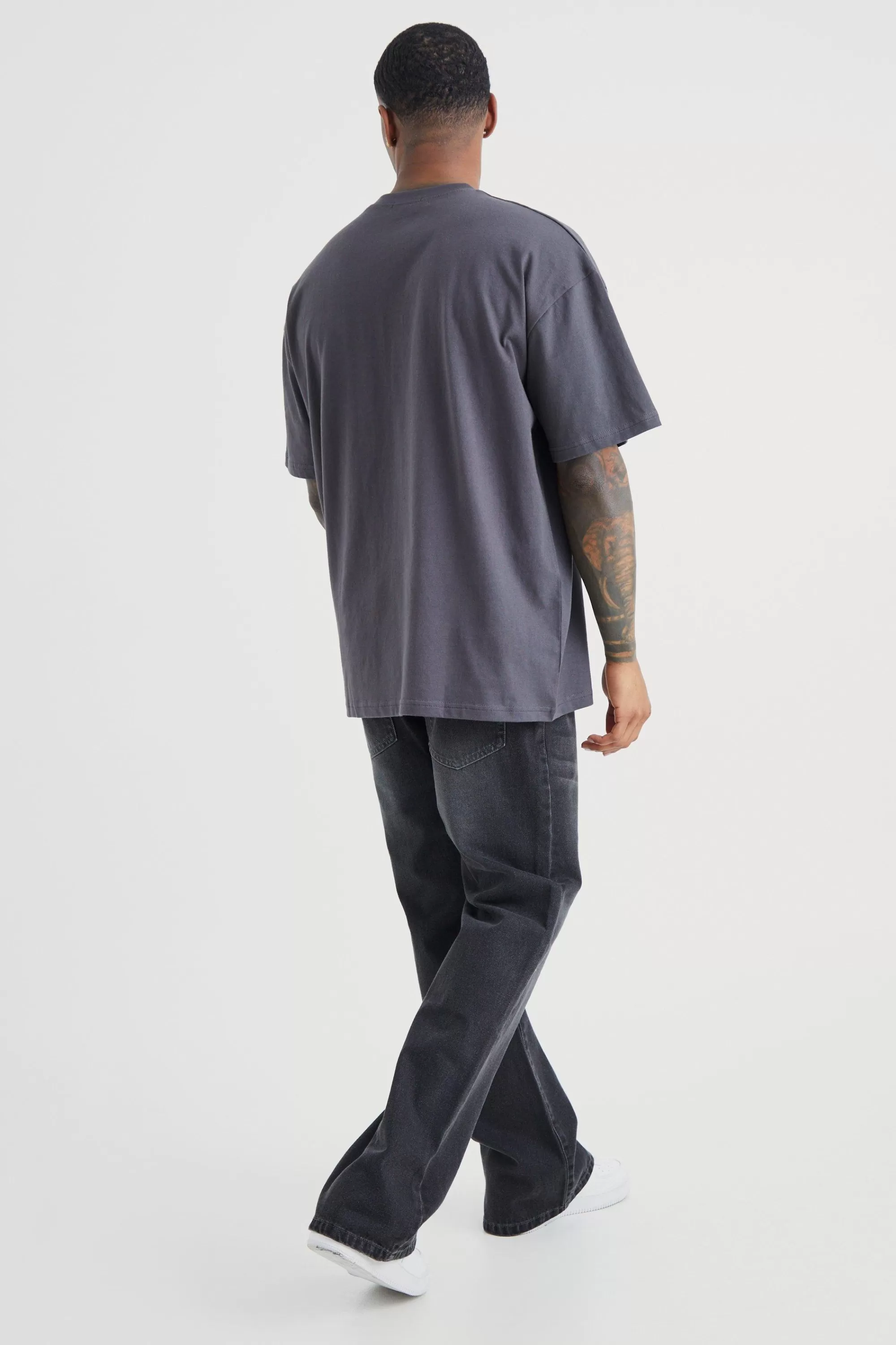 boohooMAN Relaxed Rigid Flare Jean | UK