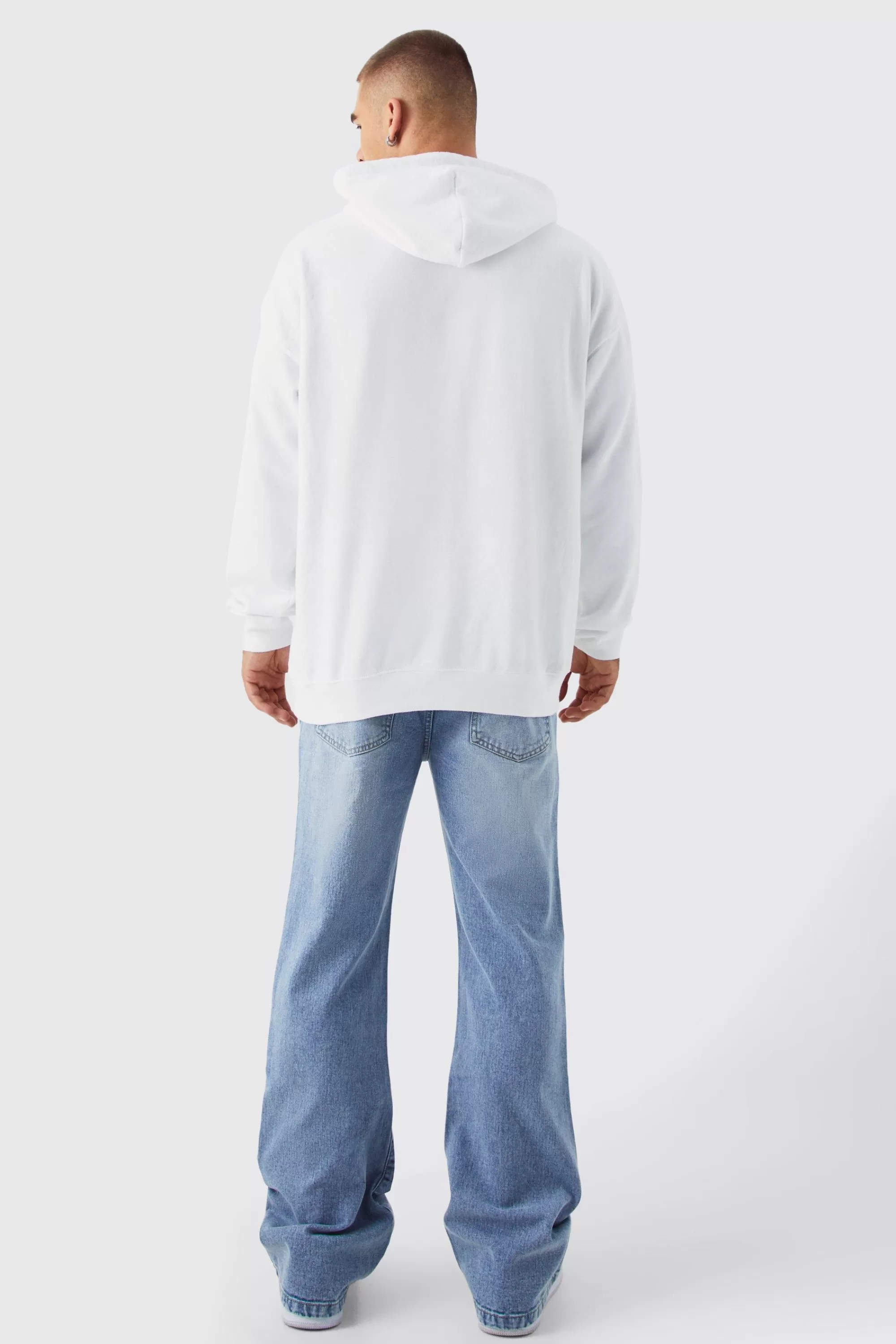 boohooMAN Relaxed Rigid Flare Jean | UK