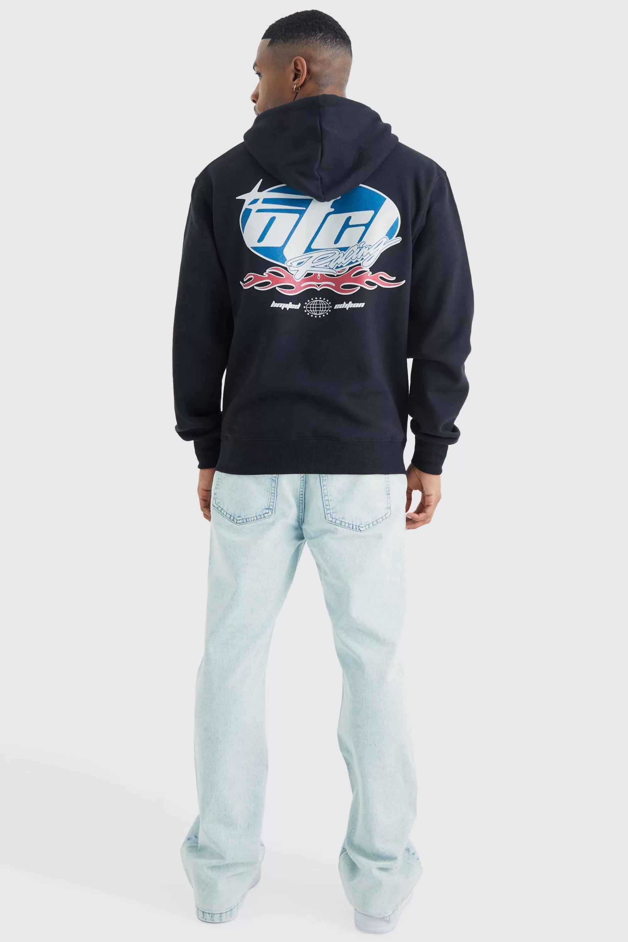 boohooMAN Relaxed Rigid Flare Jean | UK