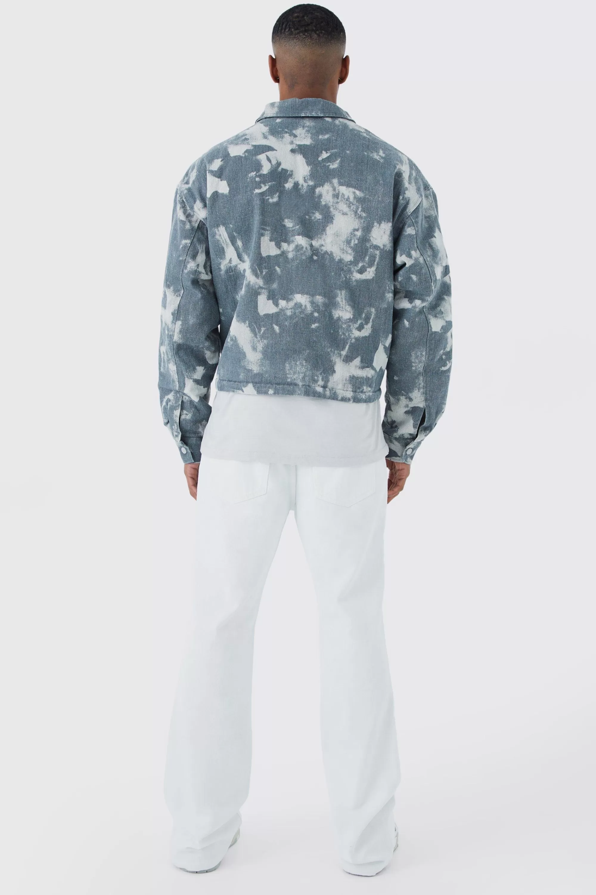 boohooMAN Relaxed Rigid Flare Jean | UK