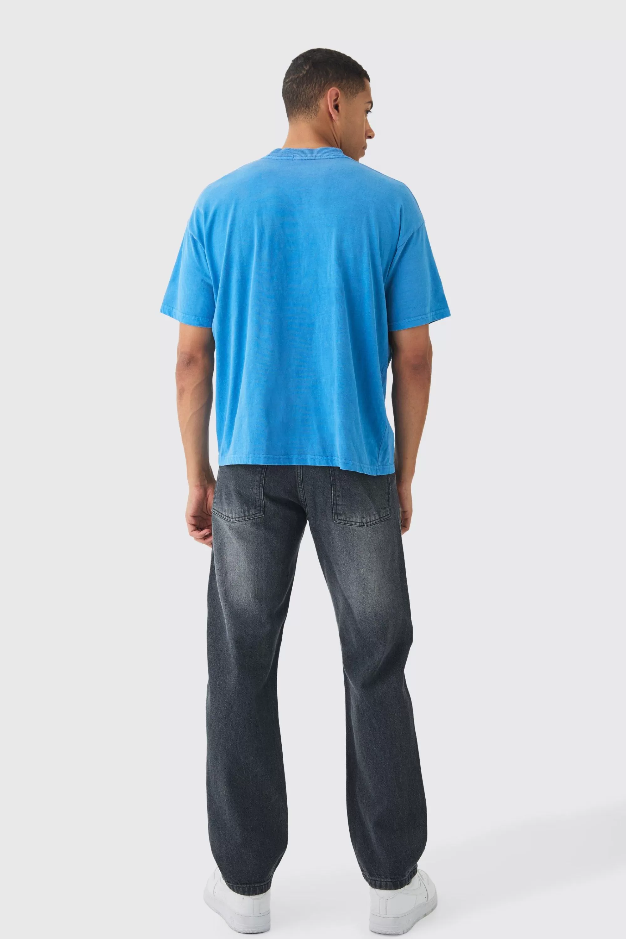 boohooMAN Relaxed Rigid Jeans | UK