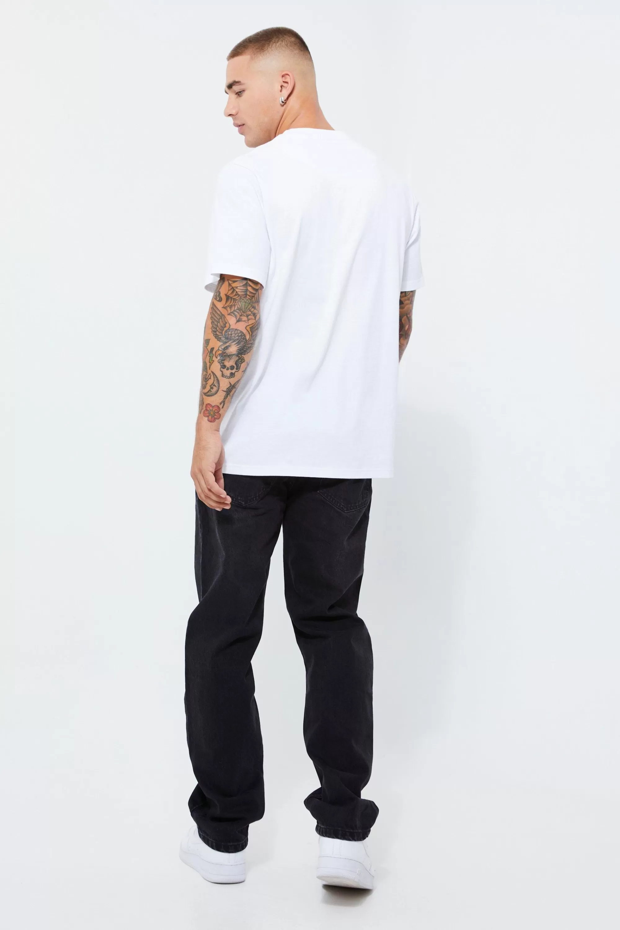 boohooMAN Relaxed Rigid Jeans | UK