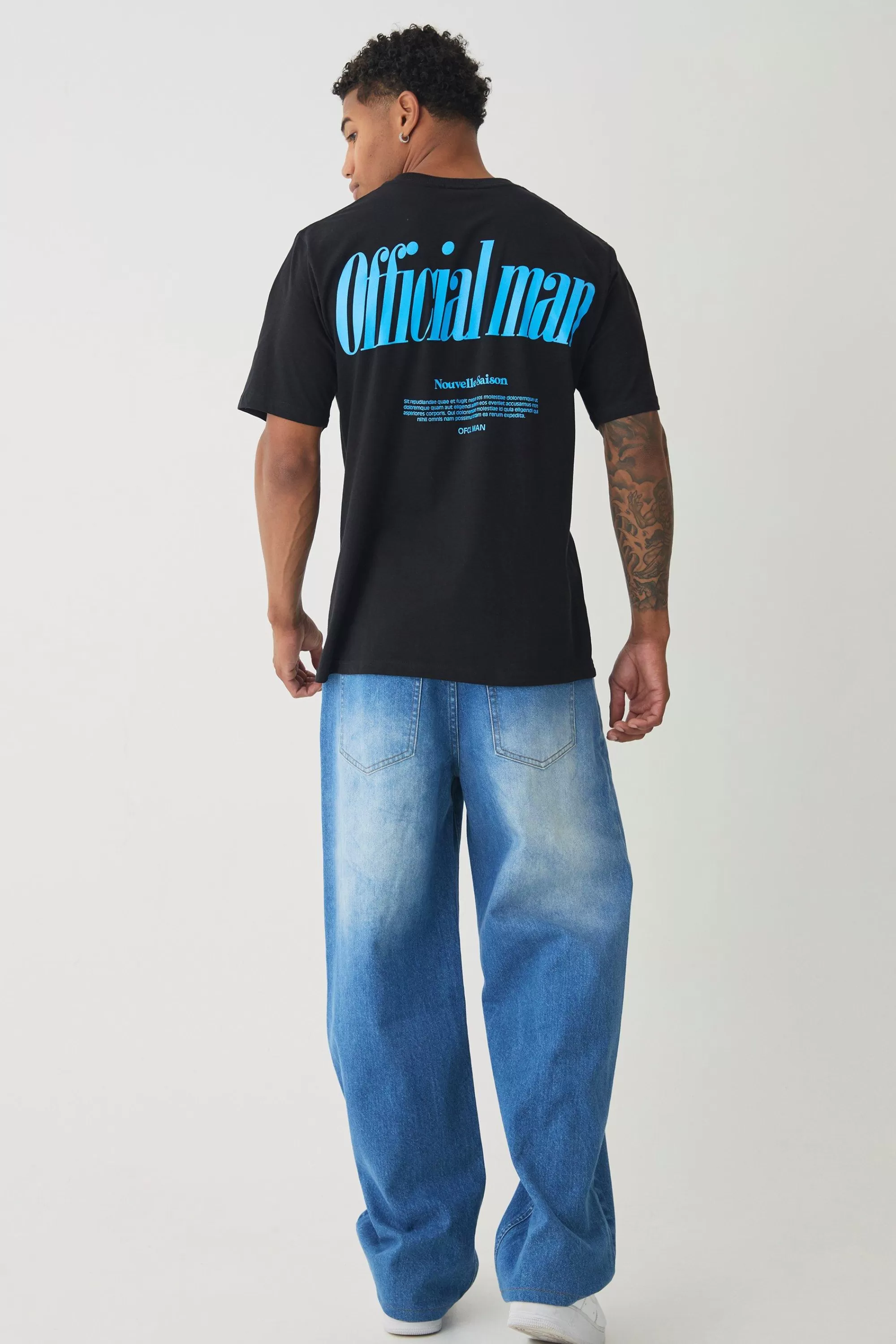 boohooMAN Relaxed Rigid Jeans | UK