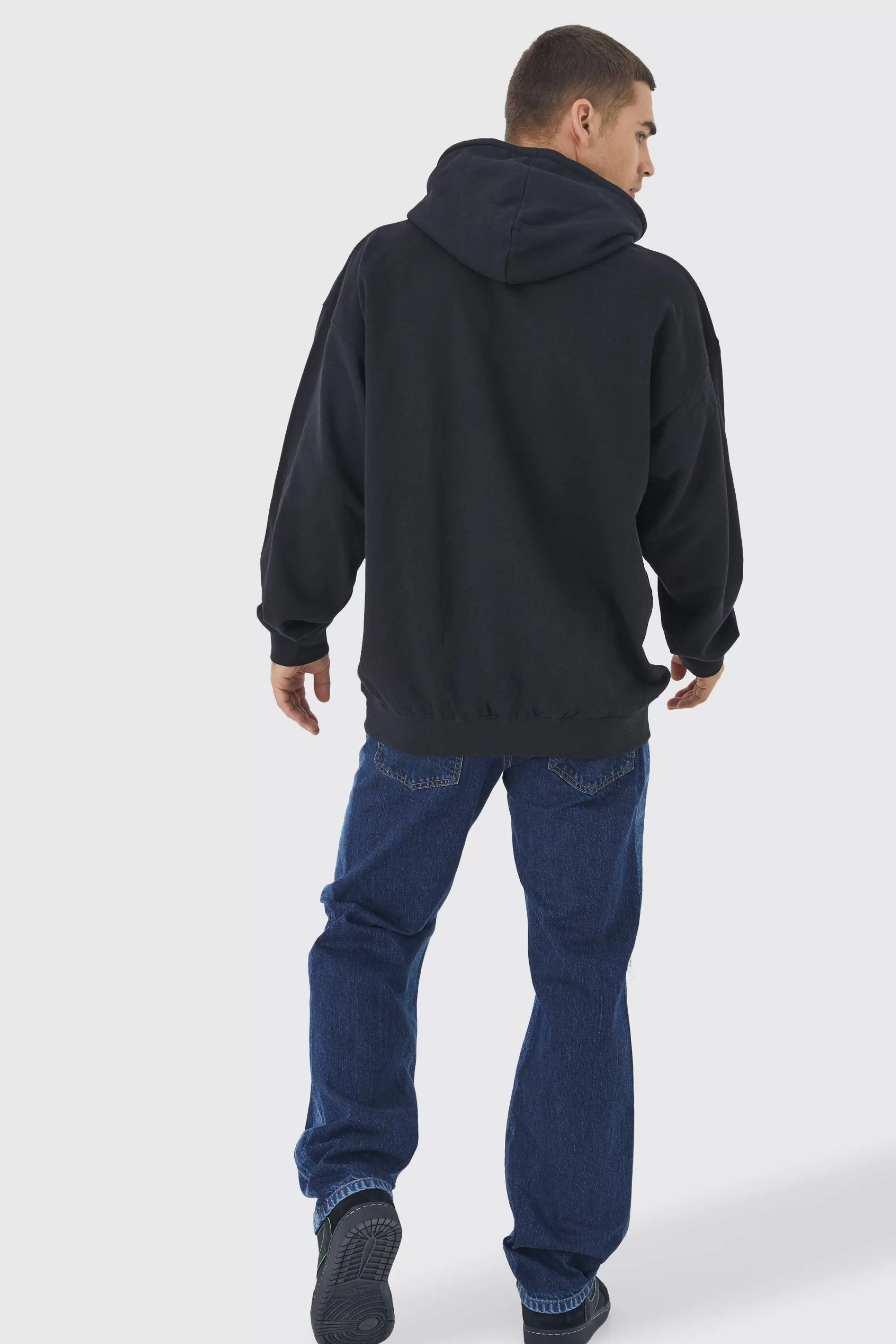 boohooMAN Relaxed Rigid Multi Rip Panelled Jean | UK