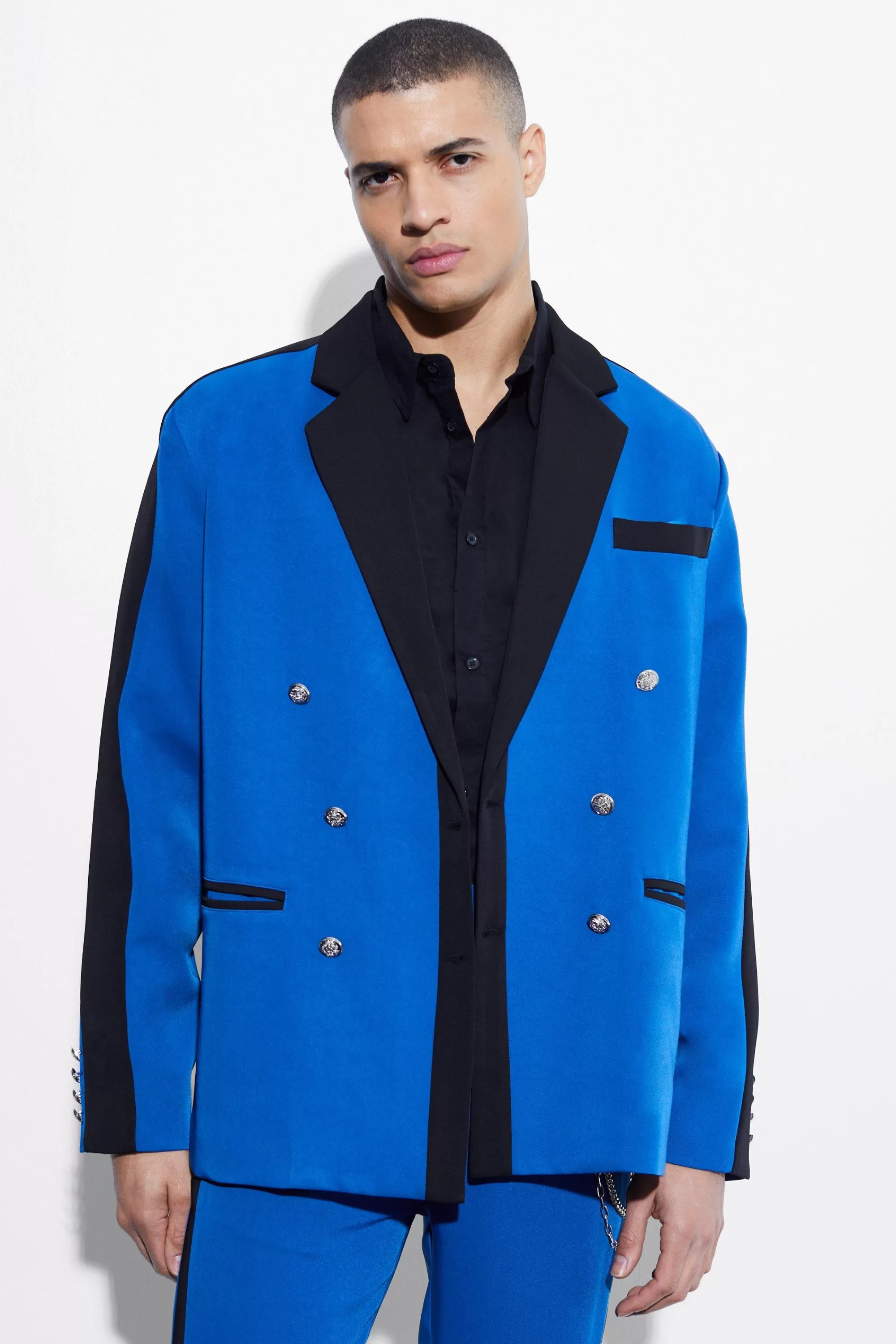 boohooMAN Relaxed Side Panel Suit | UK