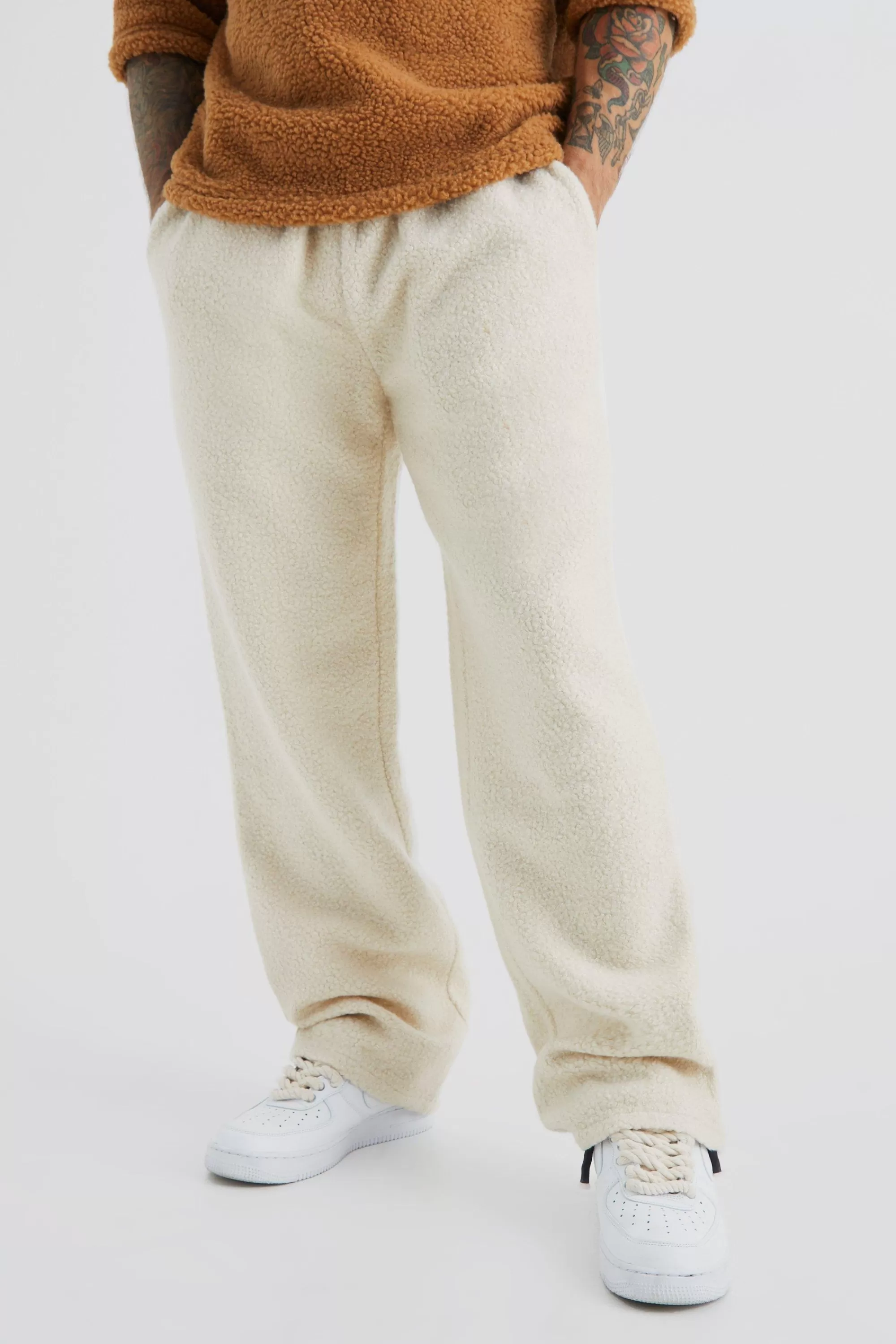 boohooMAN Relaxed Textured Trouser | UK