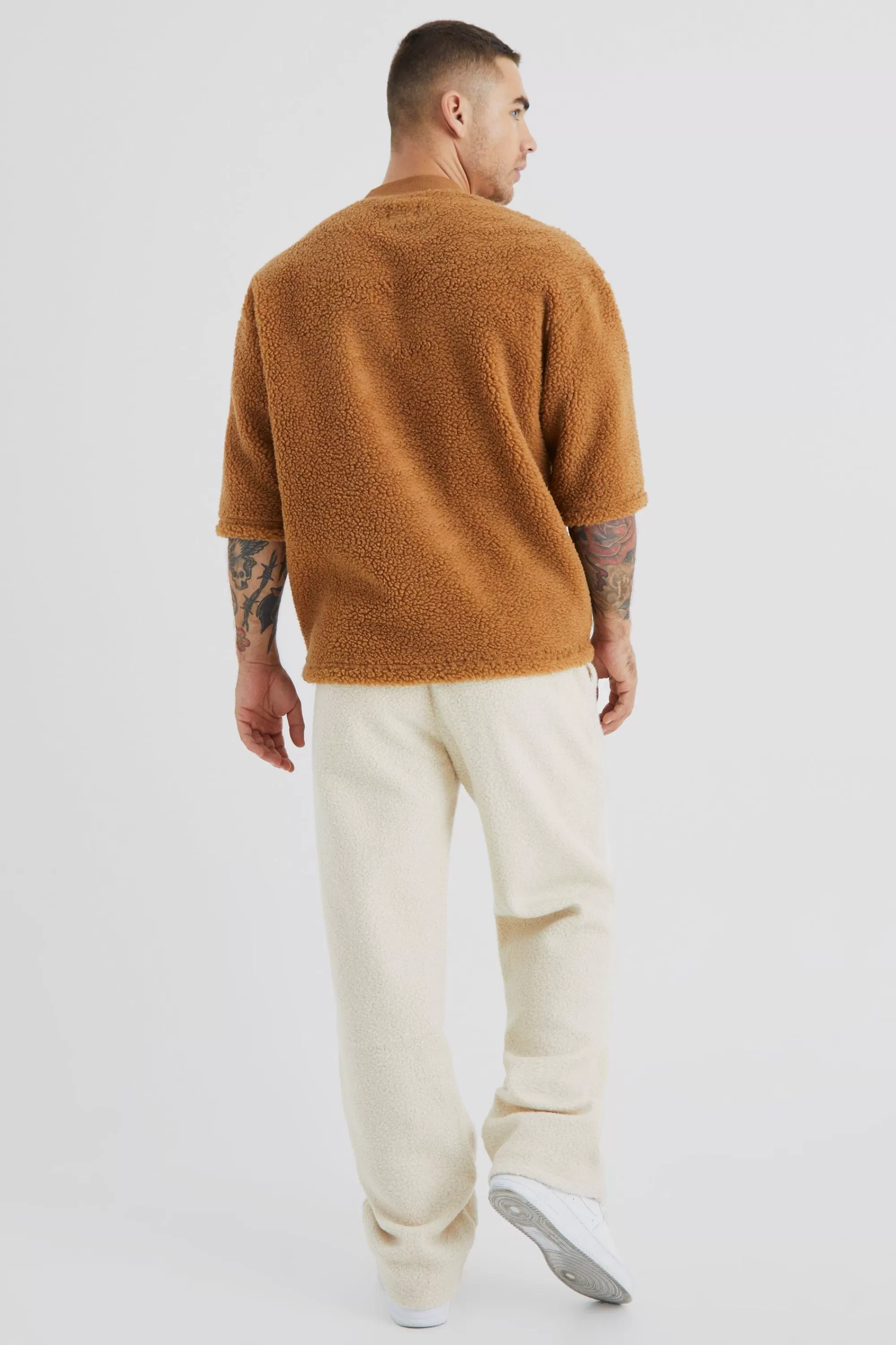 boohooMAN Relaxed Textured Trouser | UK