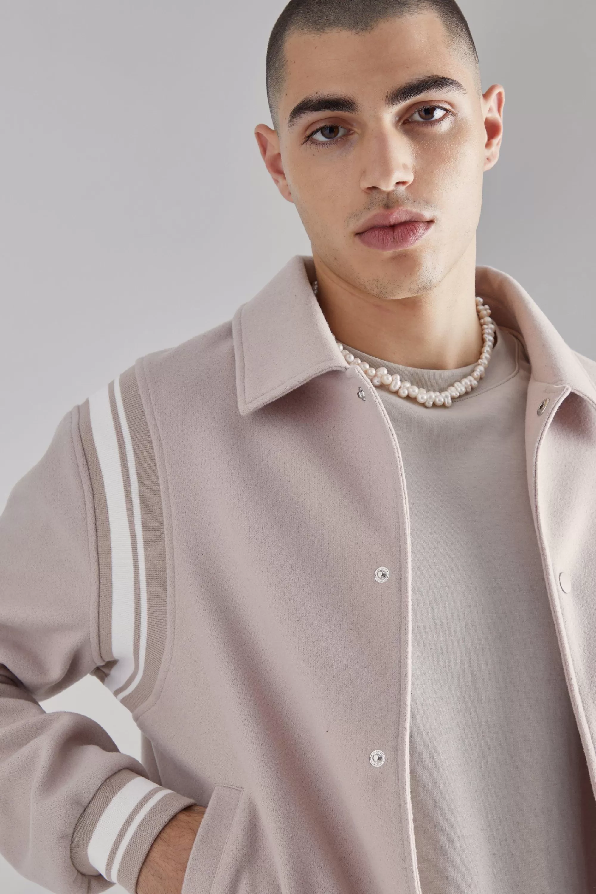 boohooMAN Rib Detail Bomber Jacket | UK