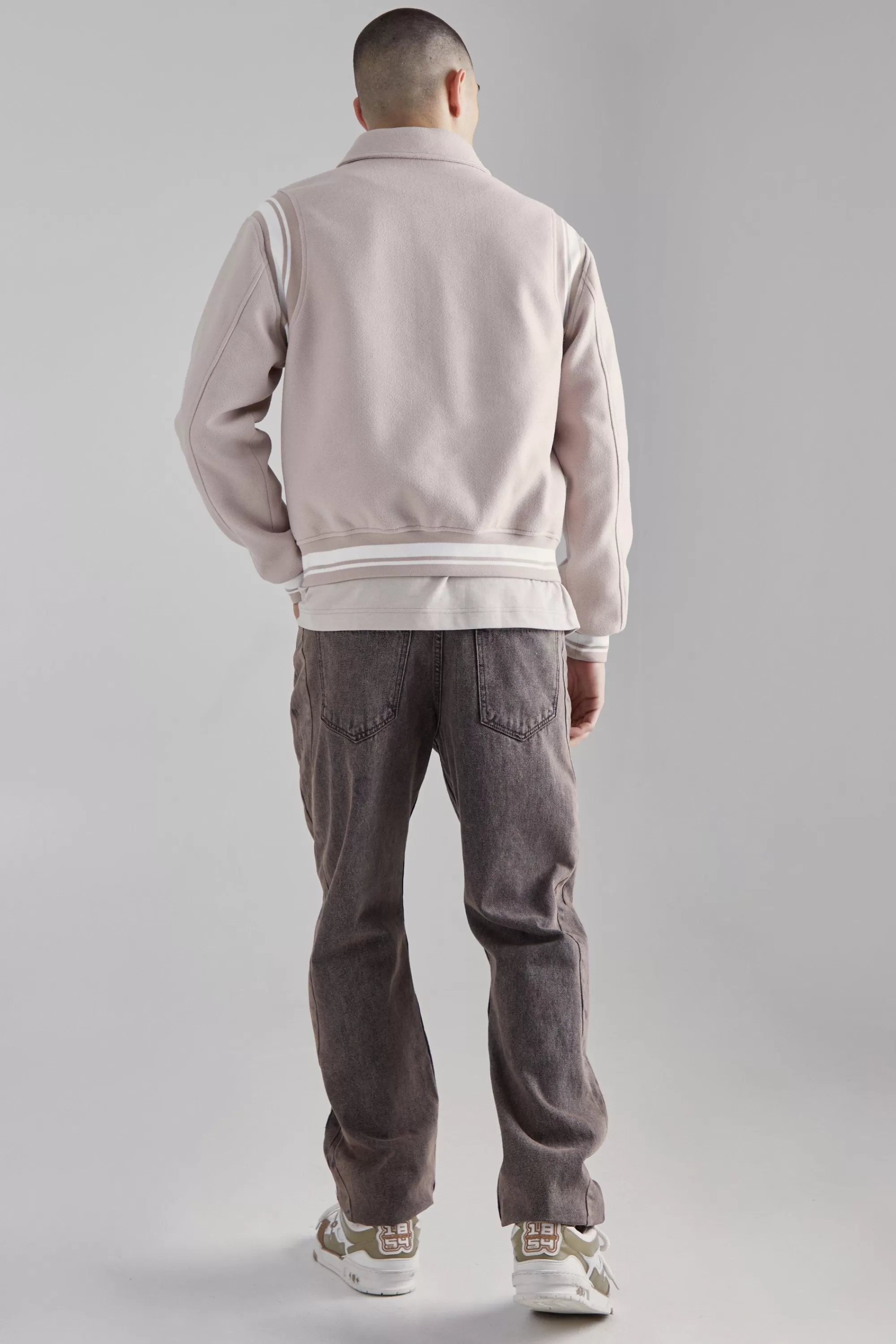 boohooMAN Rib Detail Bomber Jacket | UK