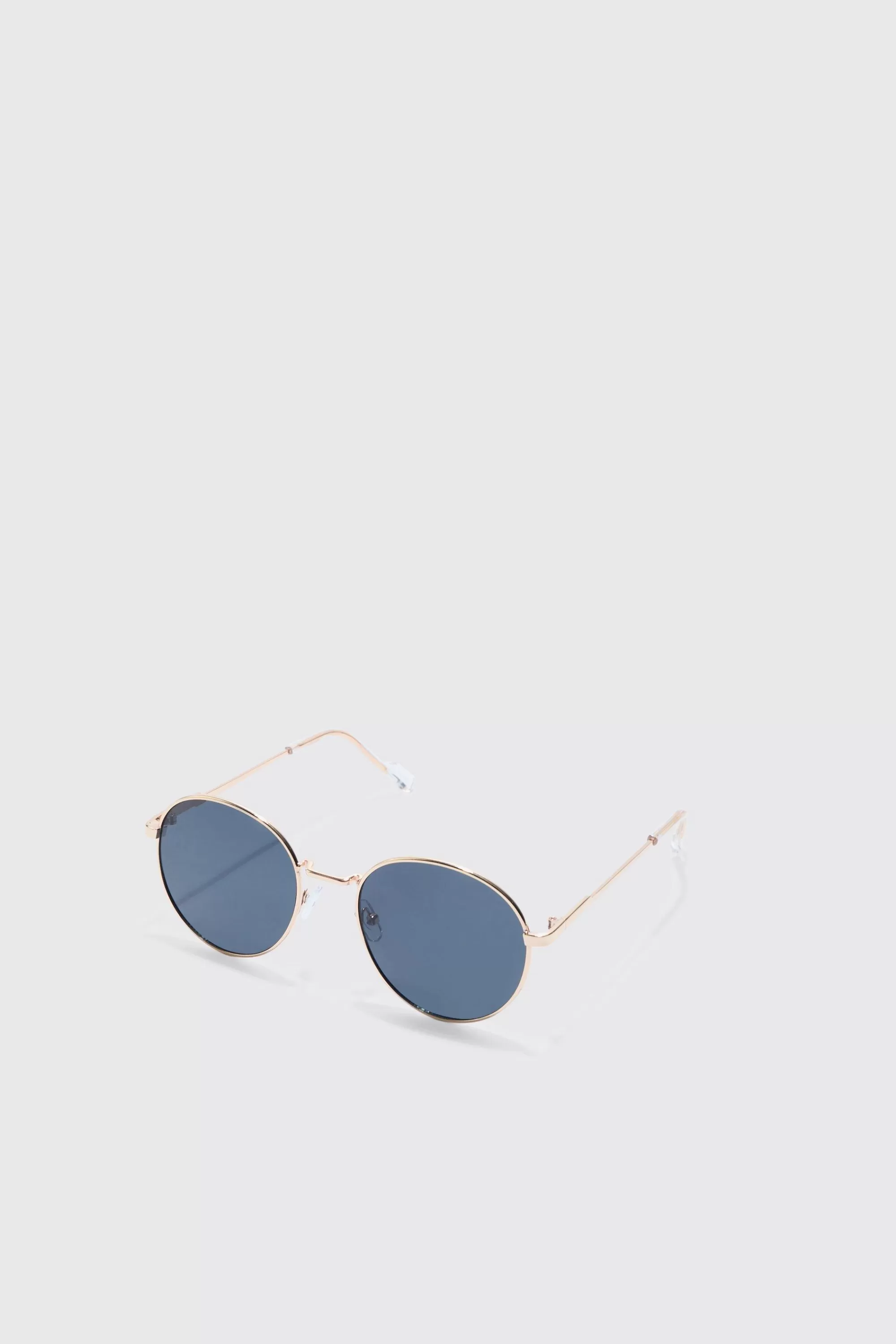 boohooMAN Round Metal Sunglasses | UK