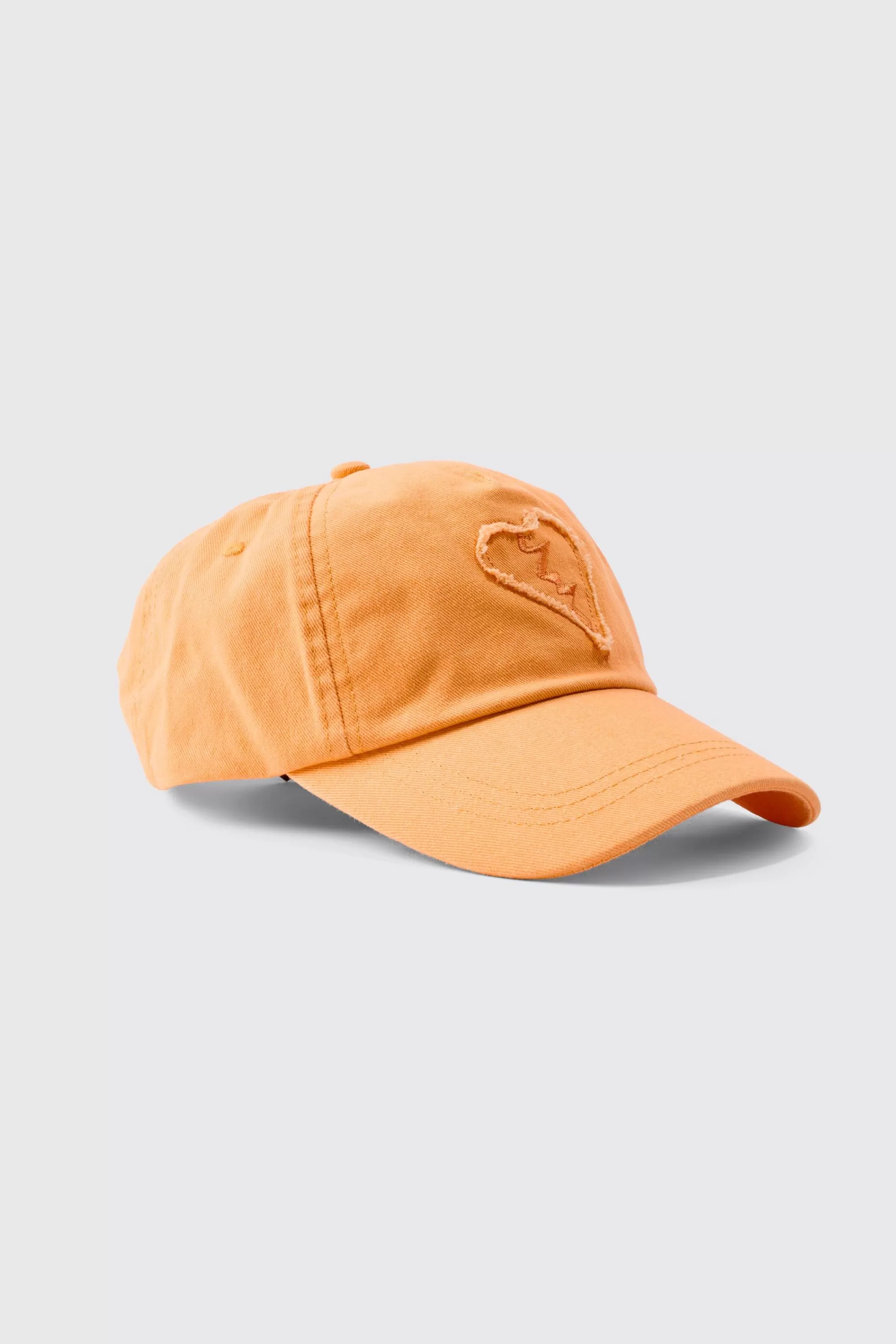boohooMAN Self Fabric Heart Applique Trucker Cap In | UK