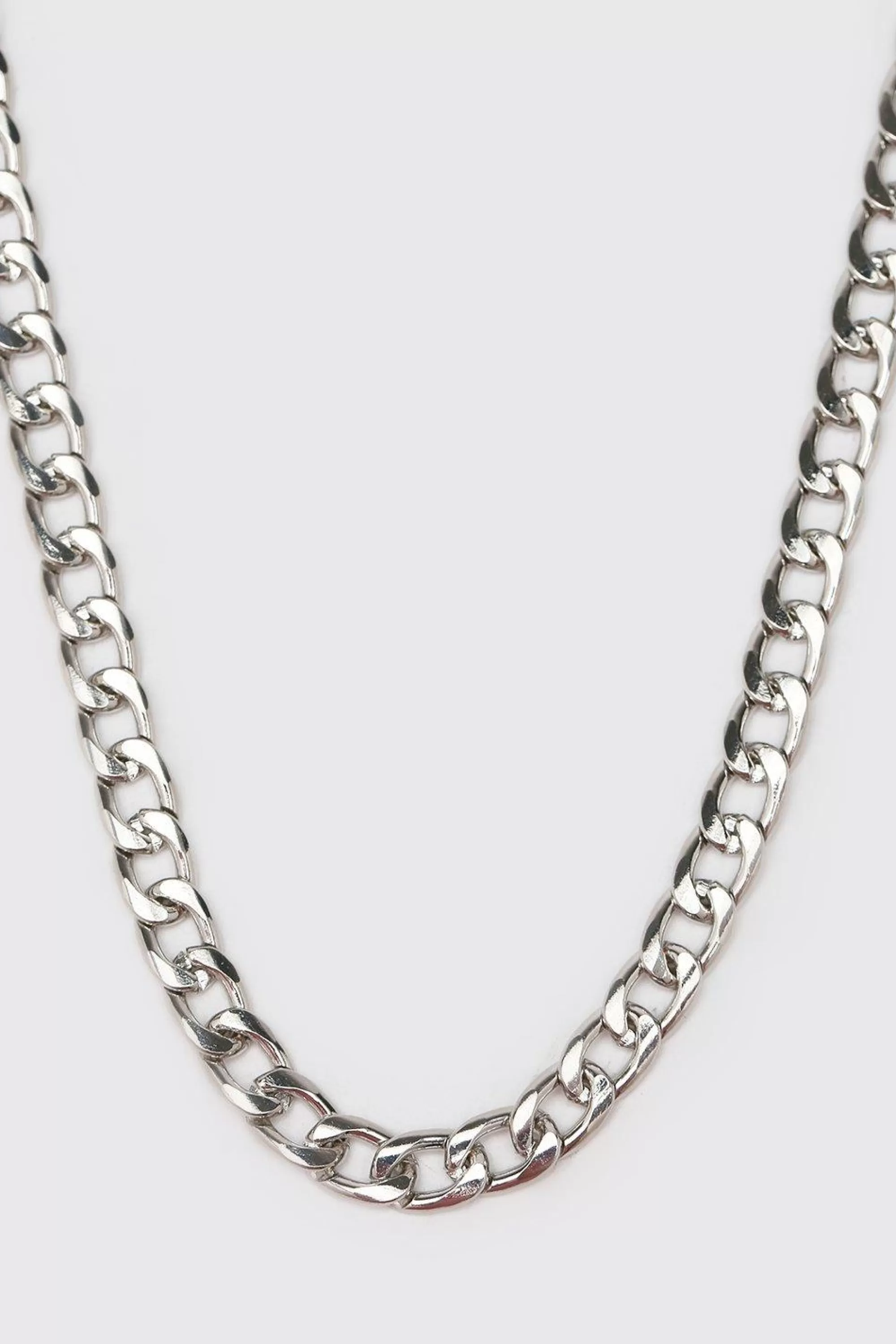 boohooMAN Short Length Plain Chain Necklace | UK