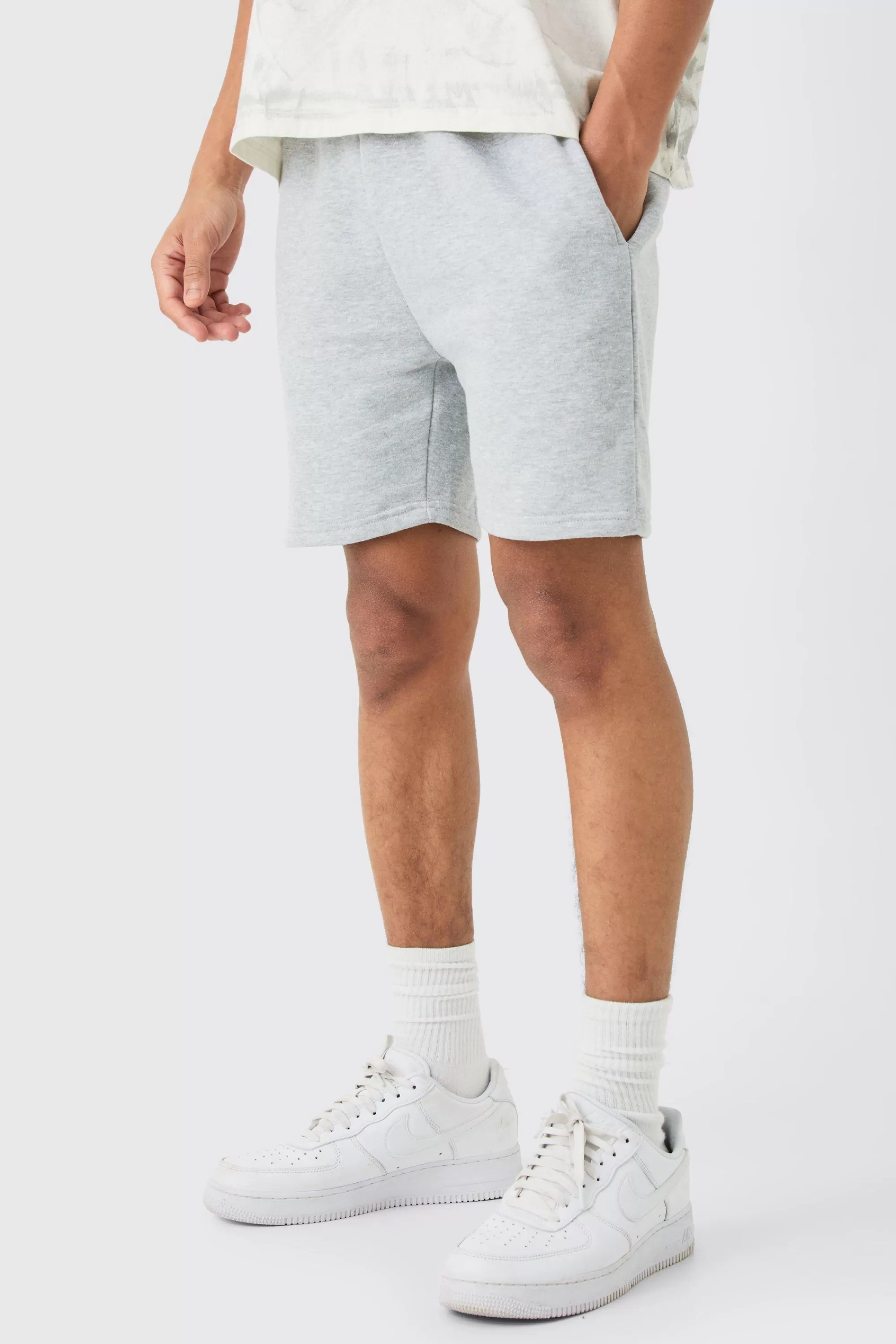 boohooMAN Short Length Slim Fit Jersey Short | UK