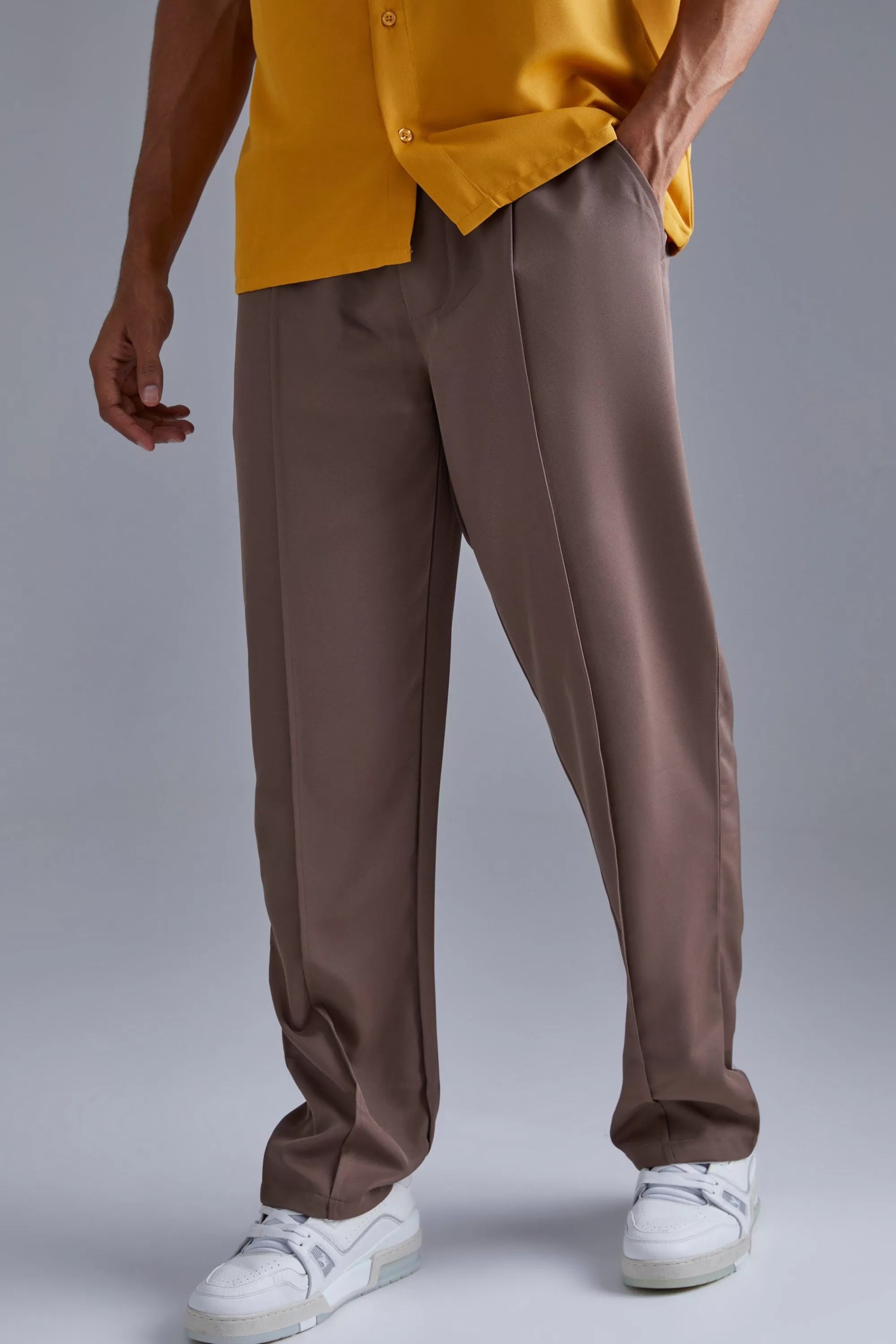 boohooMAN Short Sleeve Utility Twill Shirt & Pintuck Trouser Set | UK