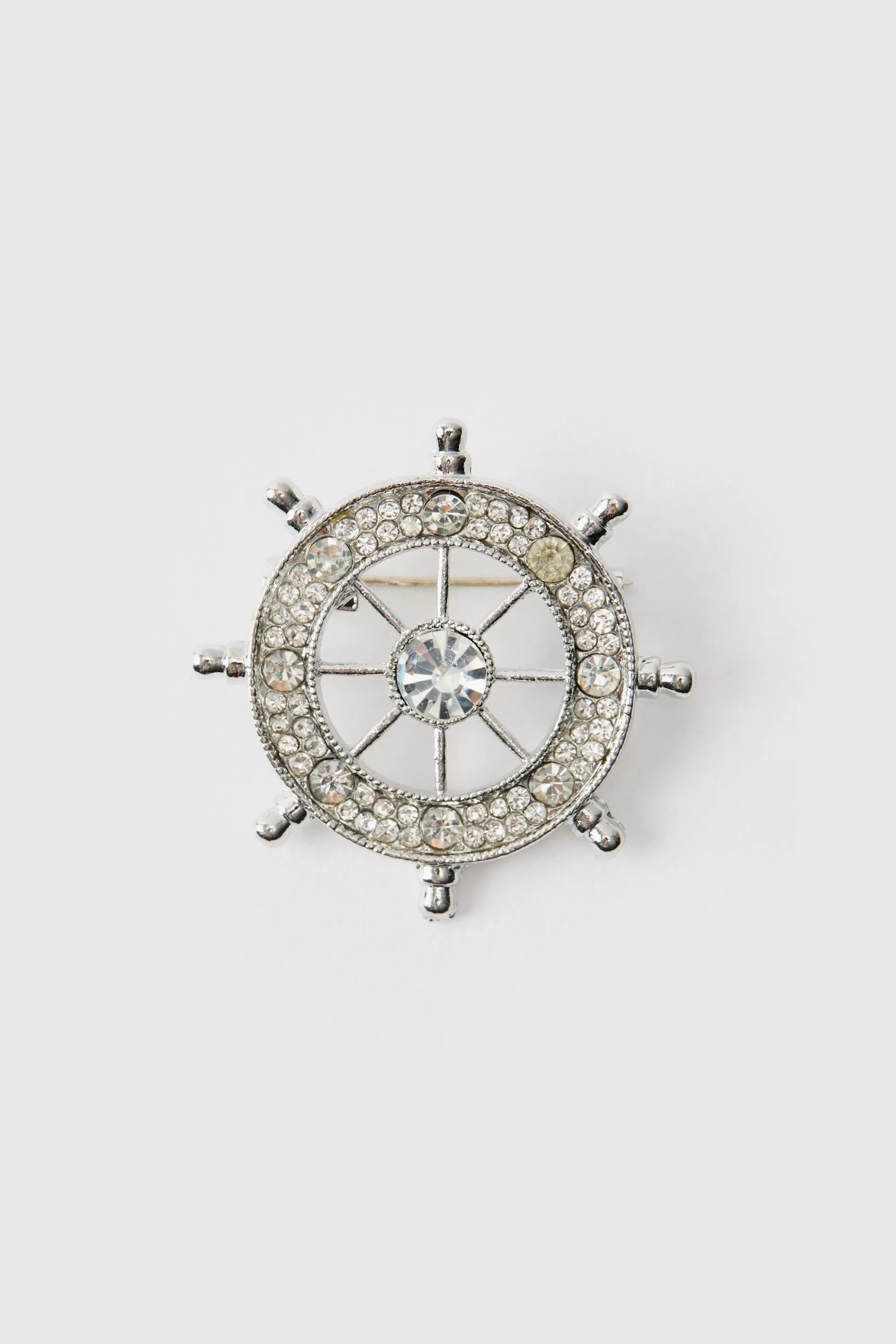 boohooMAN Compass Brooch | UK