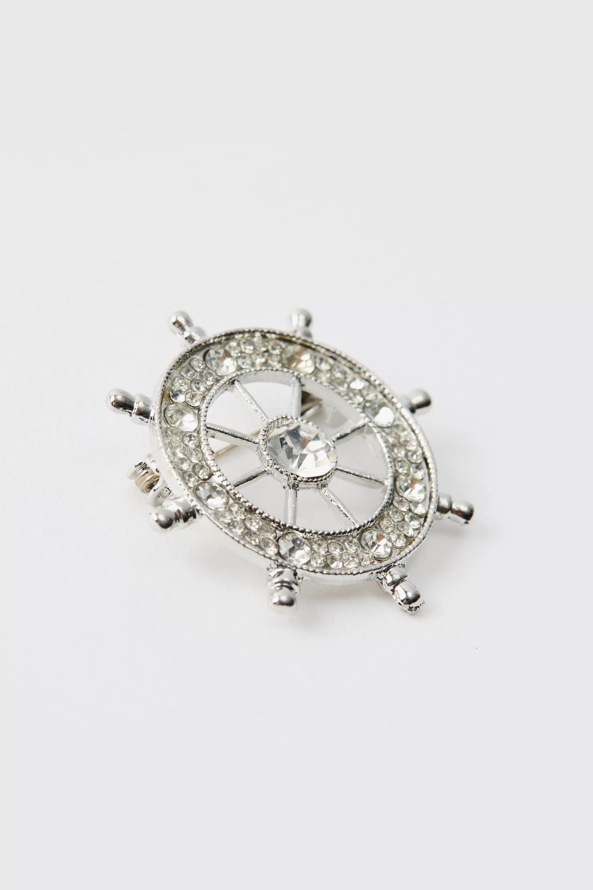 boohooMAN Compass Brooch | UK