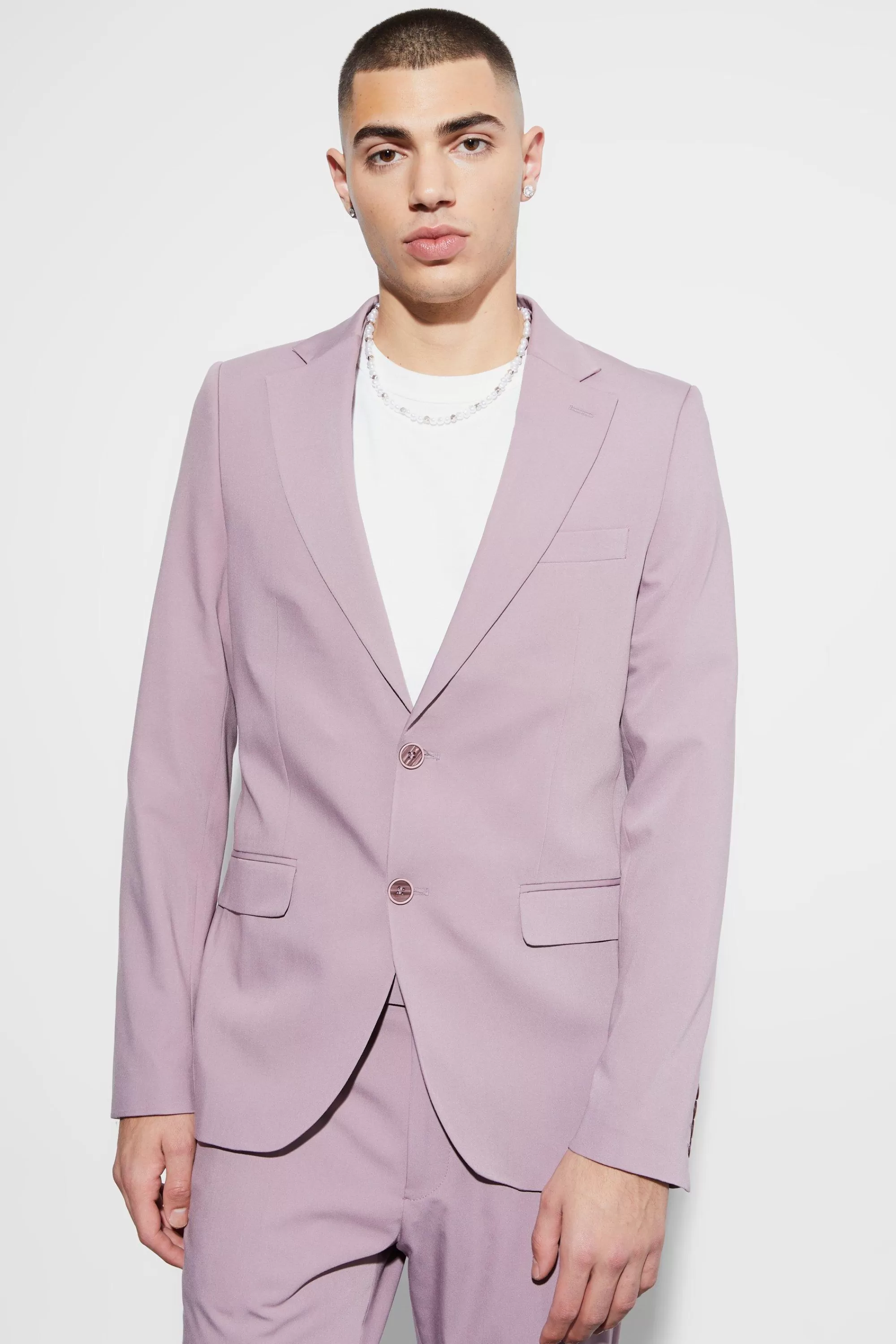 boohooMAN Skinny Fit Single Breasted Suit | UK