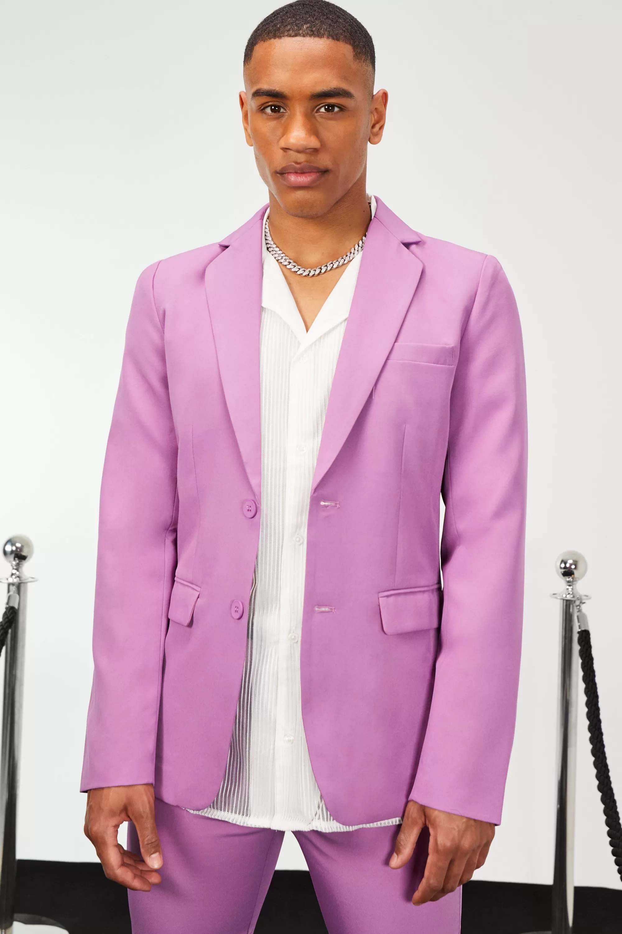 boohooMAN Skinny Fit Single Breasted Suit Jacket | UK