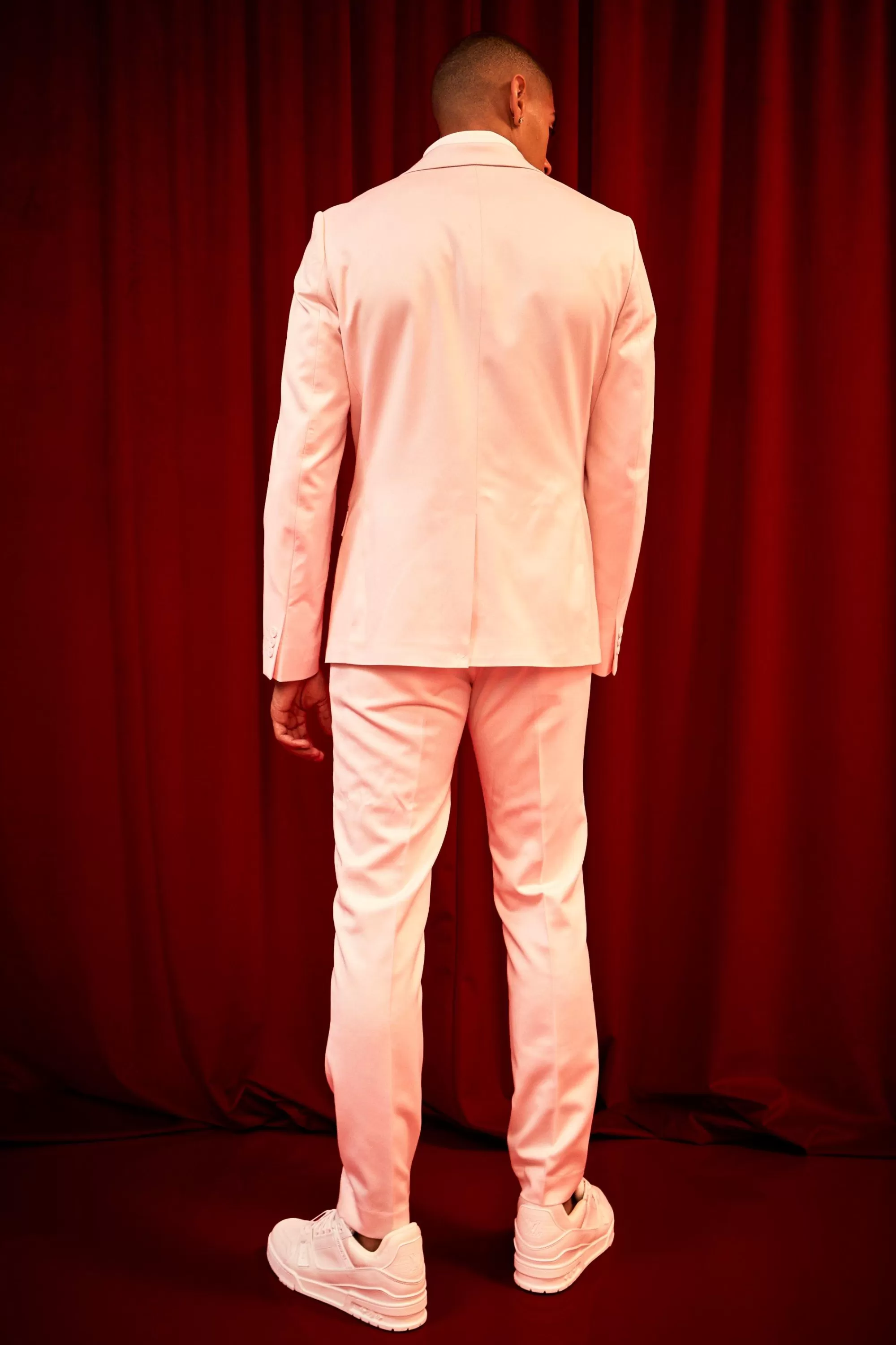 boohooMAN Slim Double Breasted Satin Suit Jacket | UK
