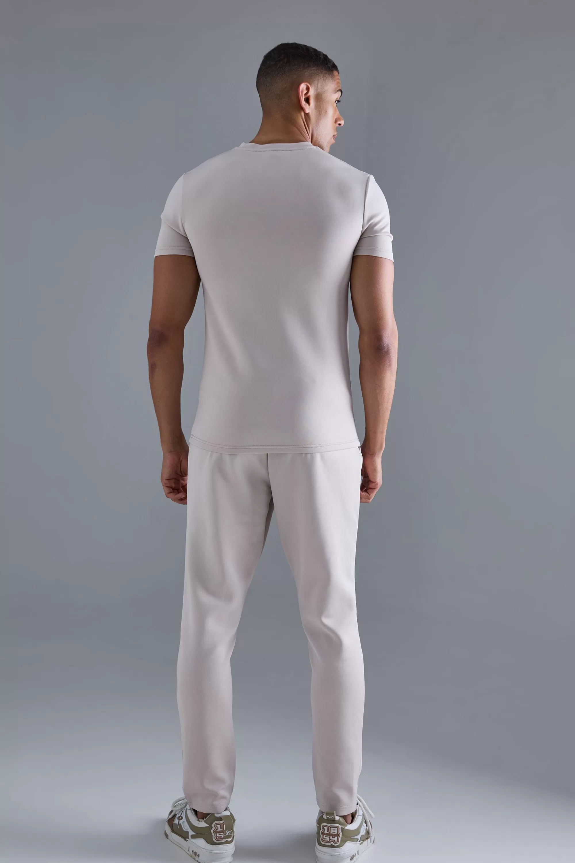 boohooMAN Slim Fit Scuba T-shirt & Jogger Set | UK