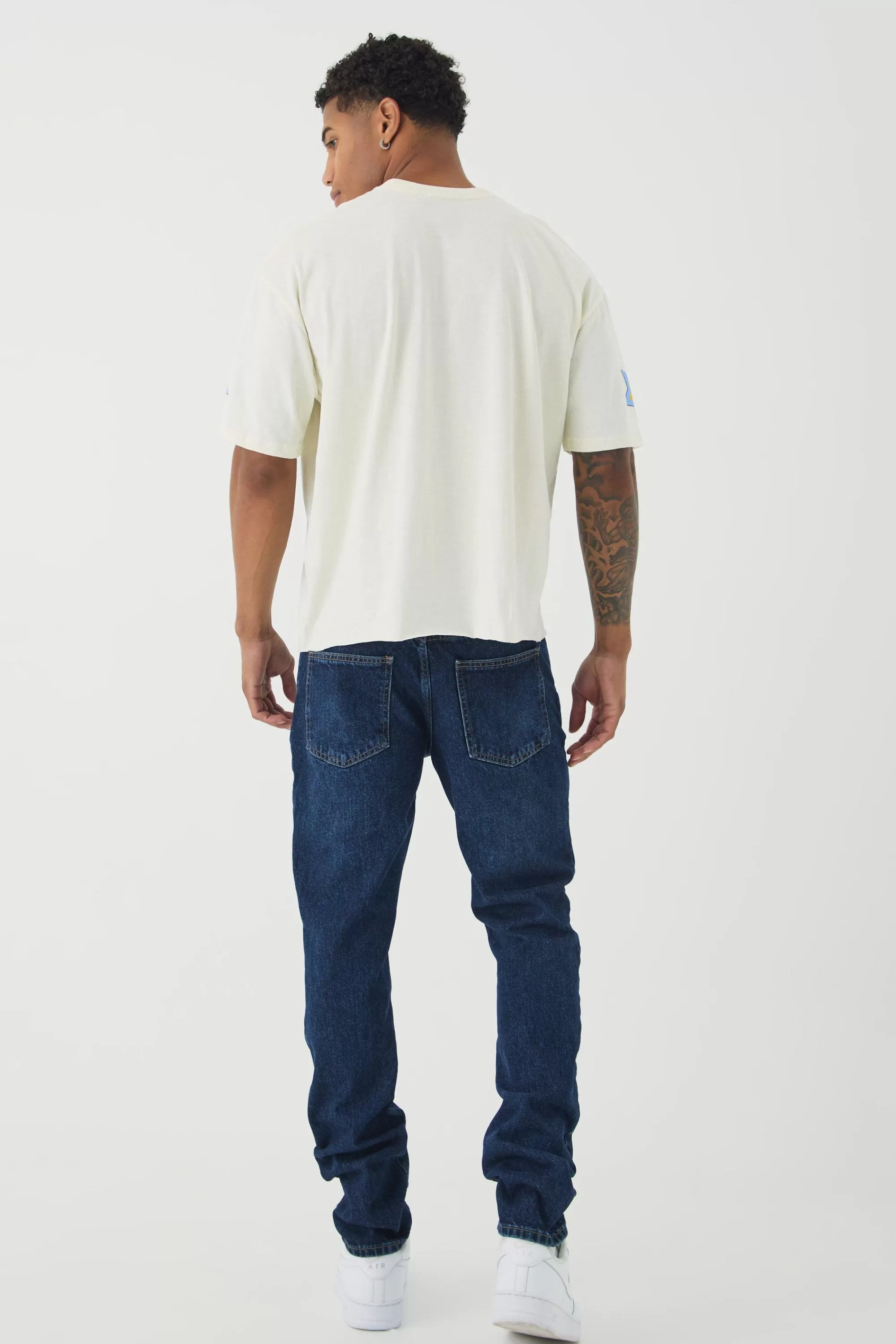 boohooMAN Slim Fit Seam Detail Jeans | UK